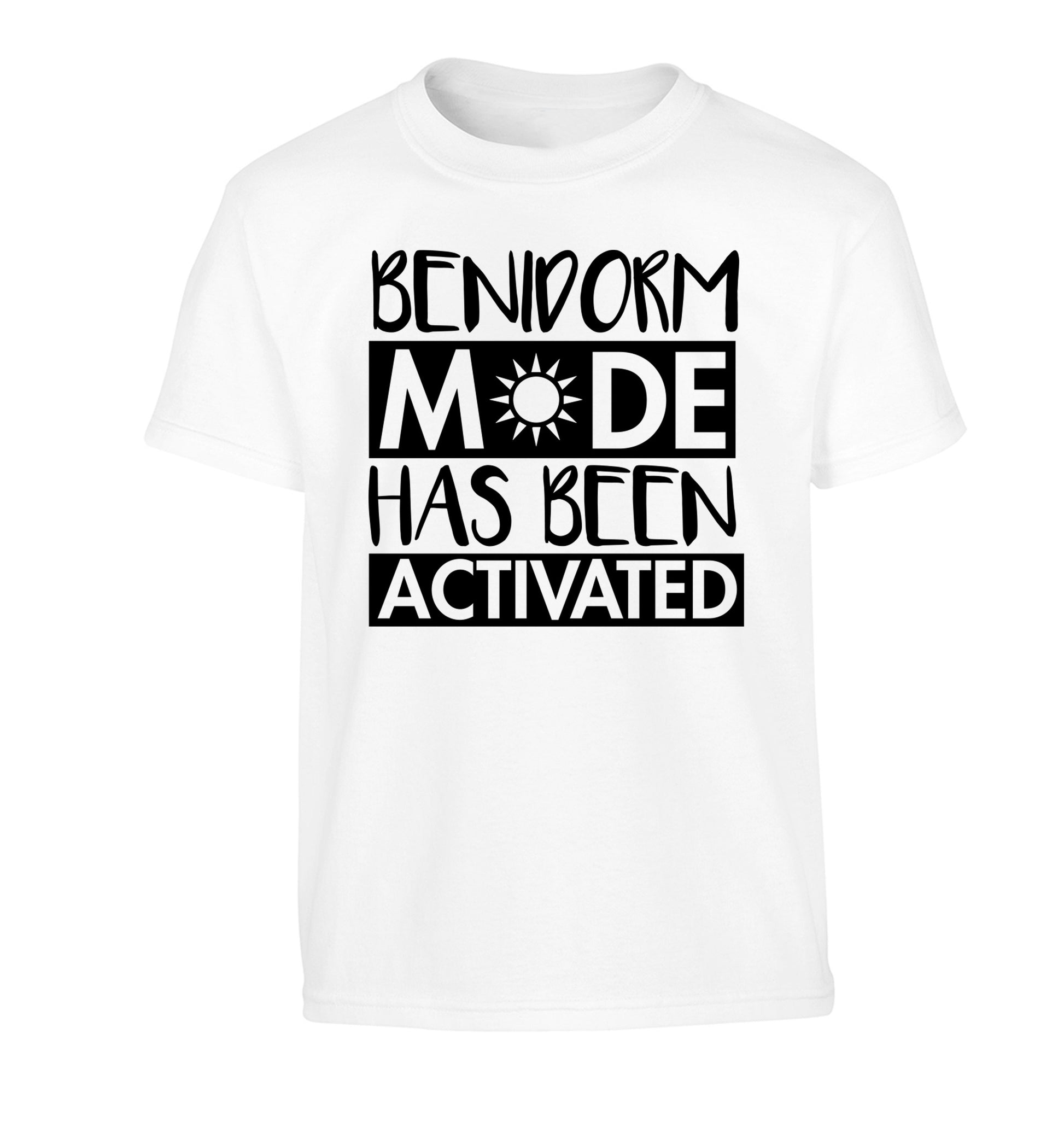 Benidorm mode has been activated Children's white Tshirt 12-14 Years