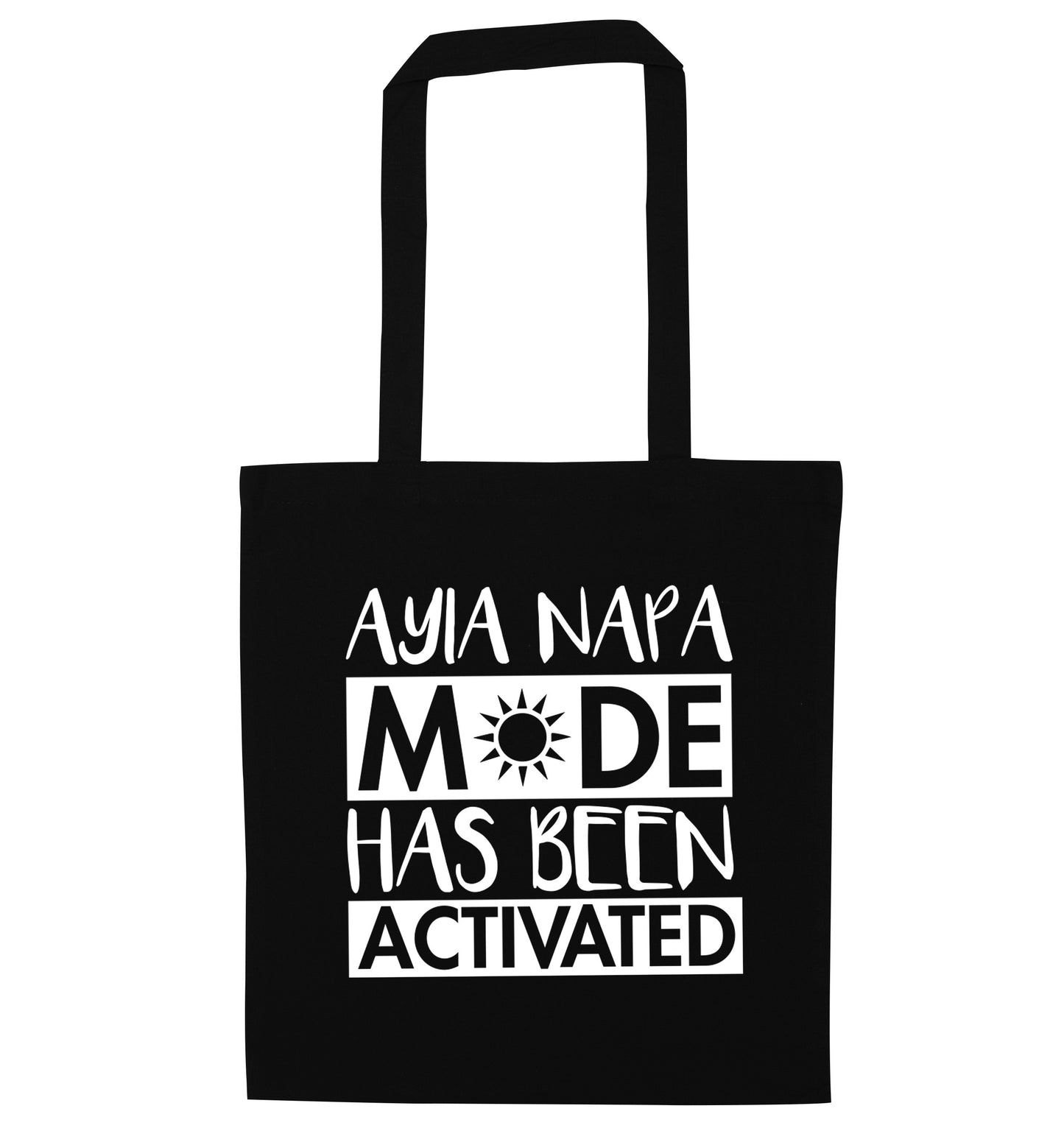 Aiya Napa mode has been activated black tote bag
