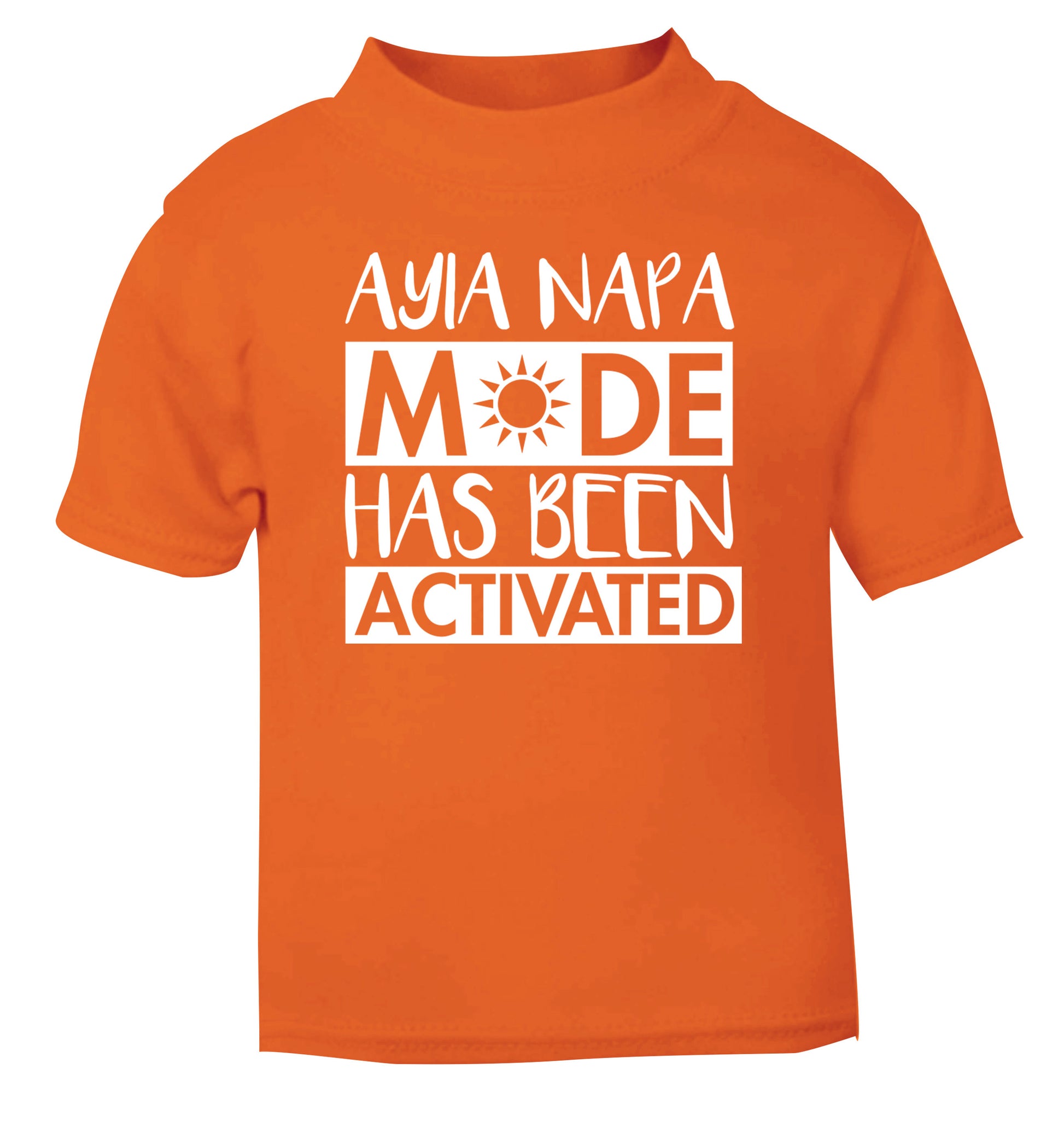 Aiya Napa mode has been activated orange Baby Toddler Tshirt 2 Years