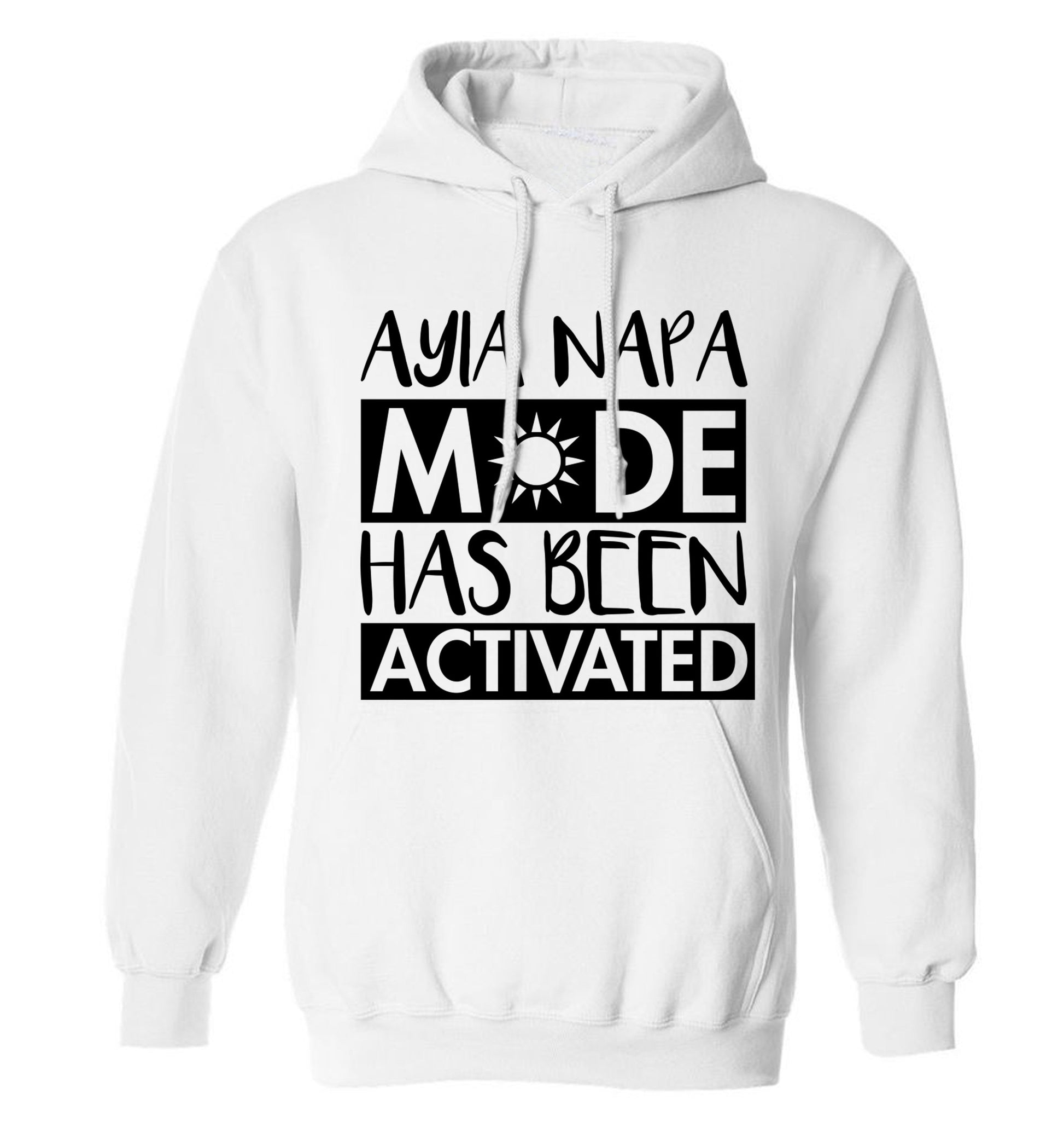 Aiya Napa mode has been activated adults unisex white hoodie 2XL