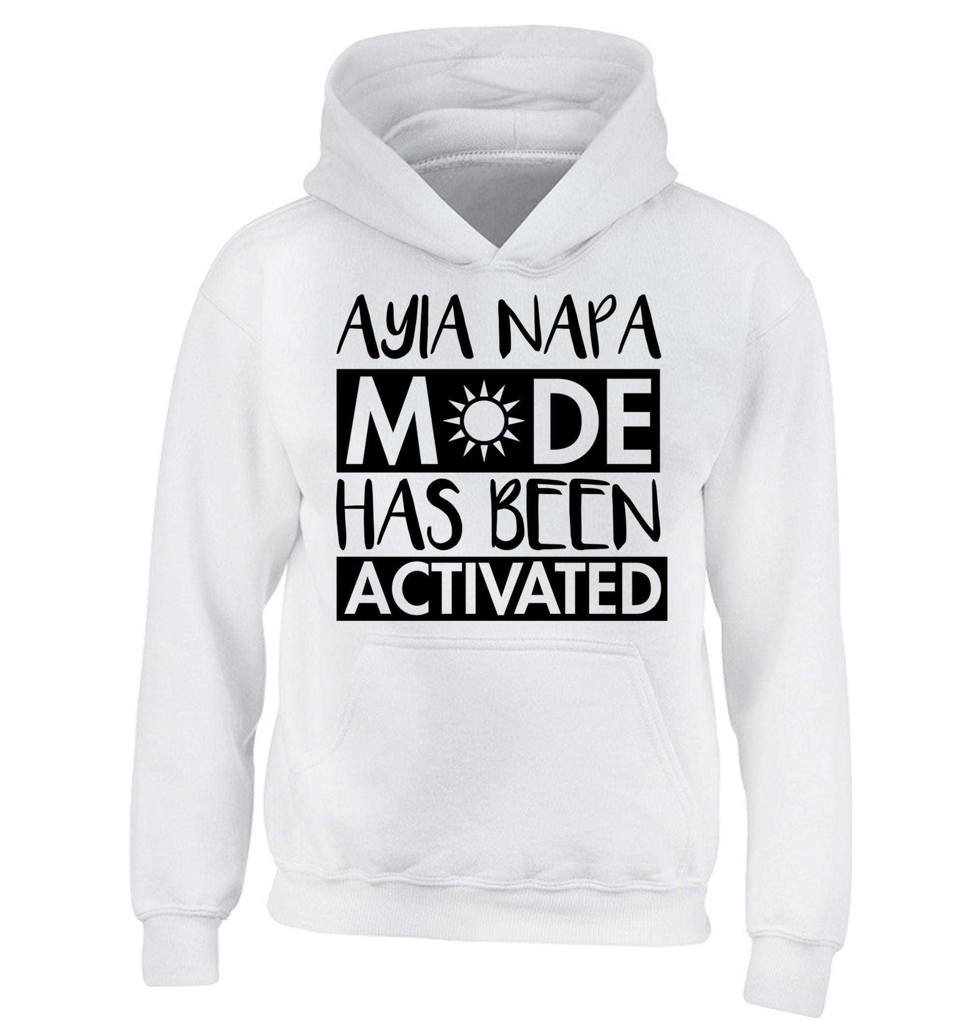 Aiya Napa mode has been activated children's white hoodie 12-14 Years