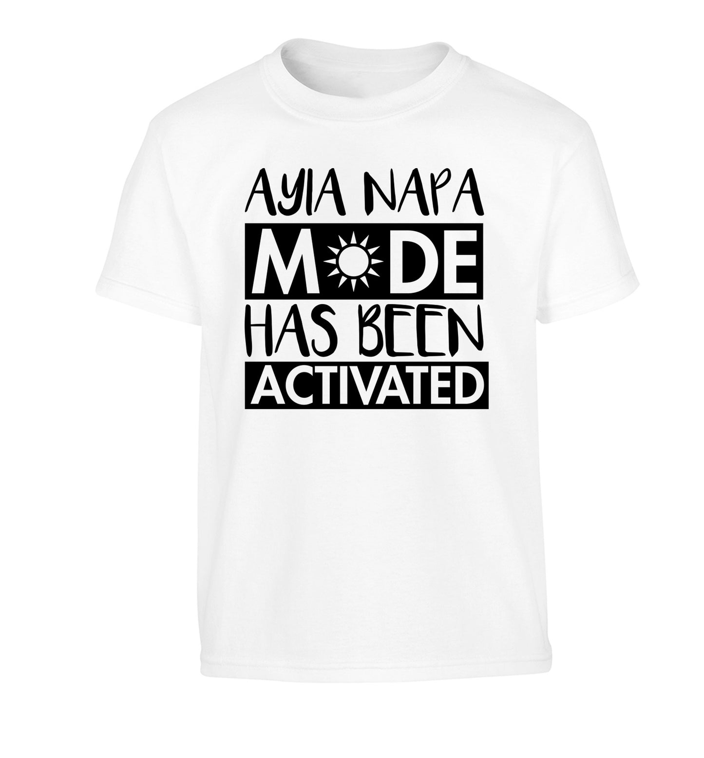 Aiya Napa mode has been activated Children's white Tshirt 12-14 Years
