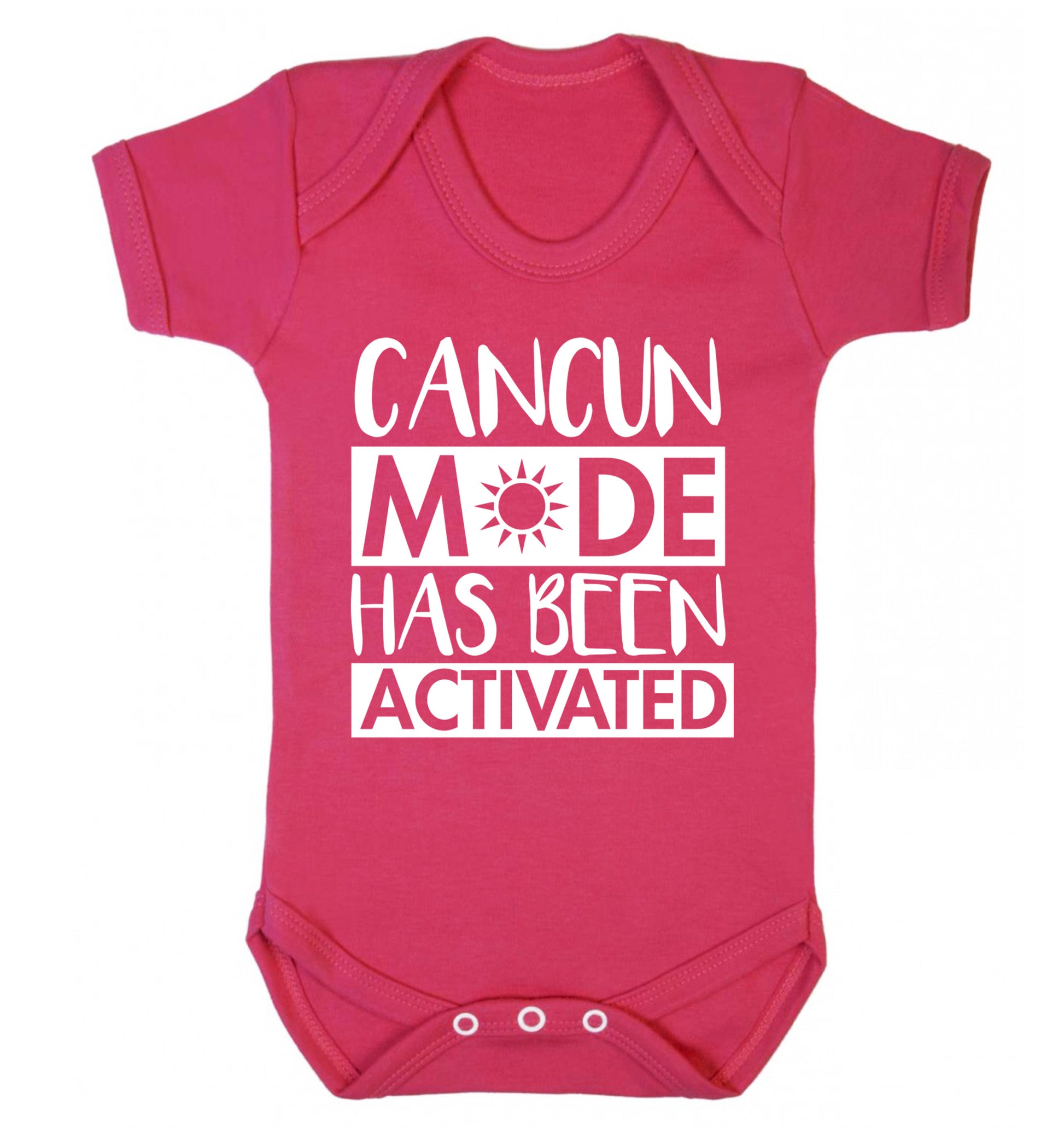 Cancun mode has been activated Baby Vest dark pink 18-24 months