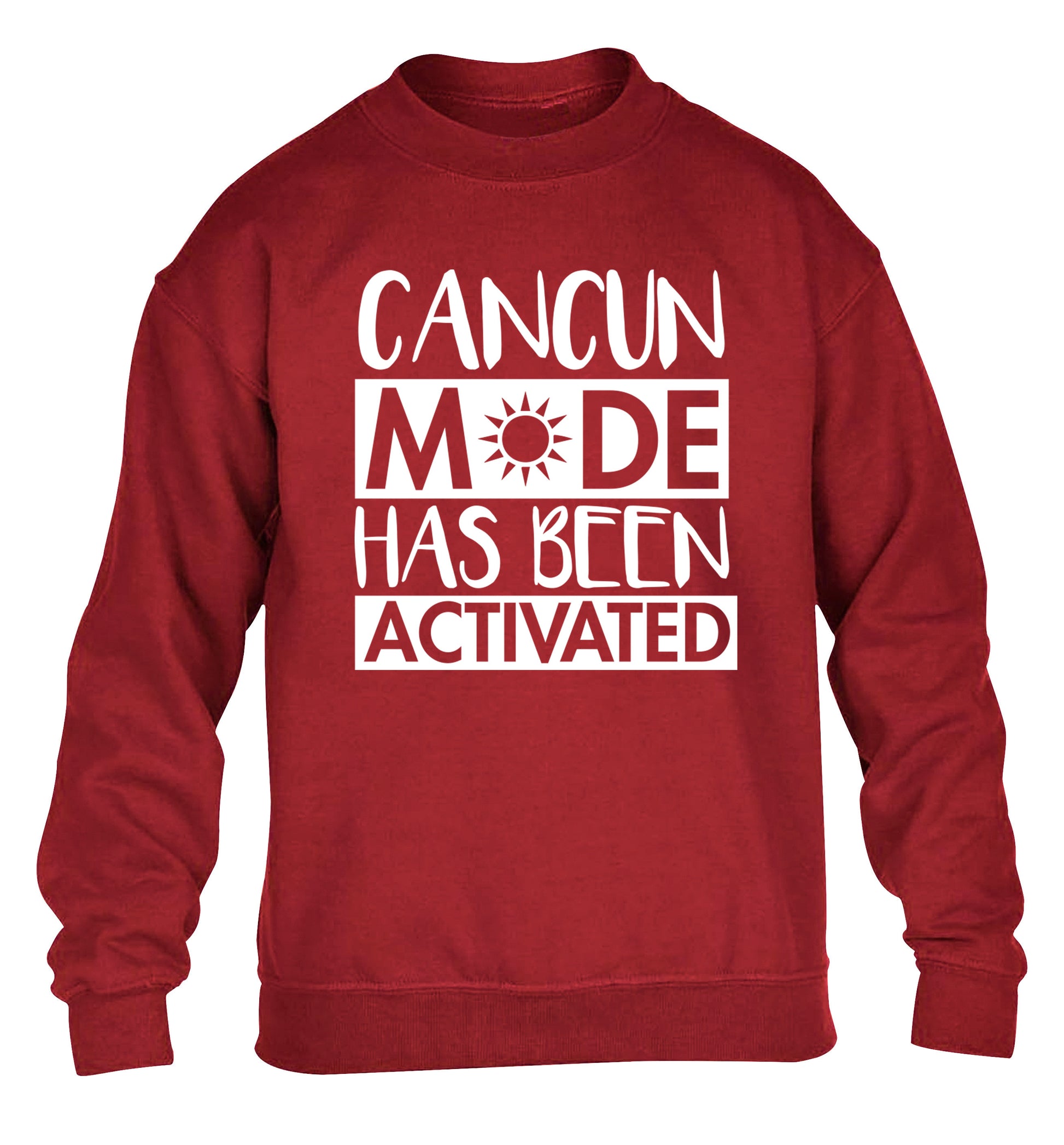 Cancun mode has been activated children's grey sweater 12-14 Years