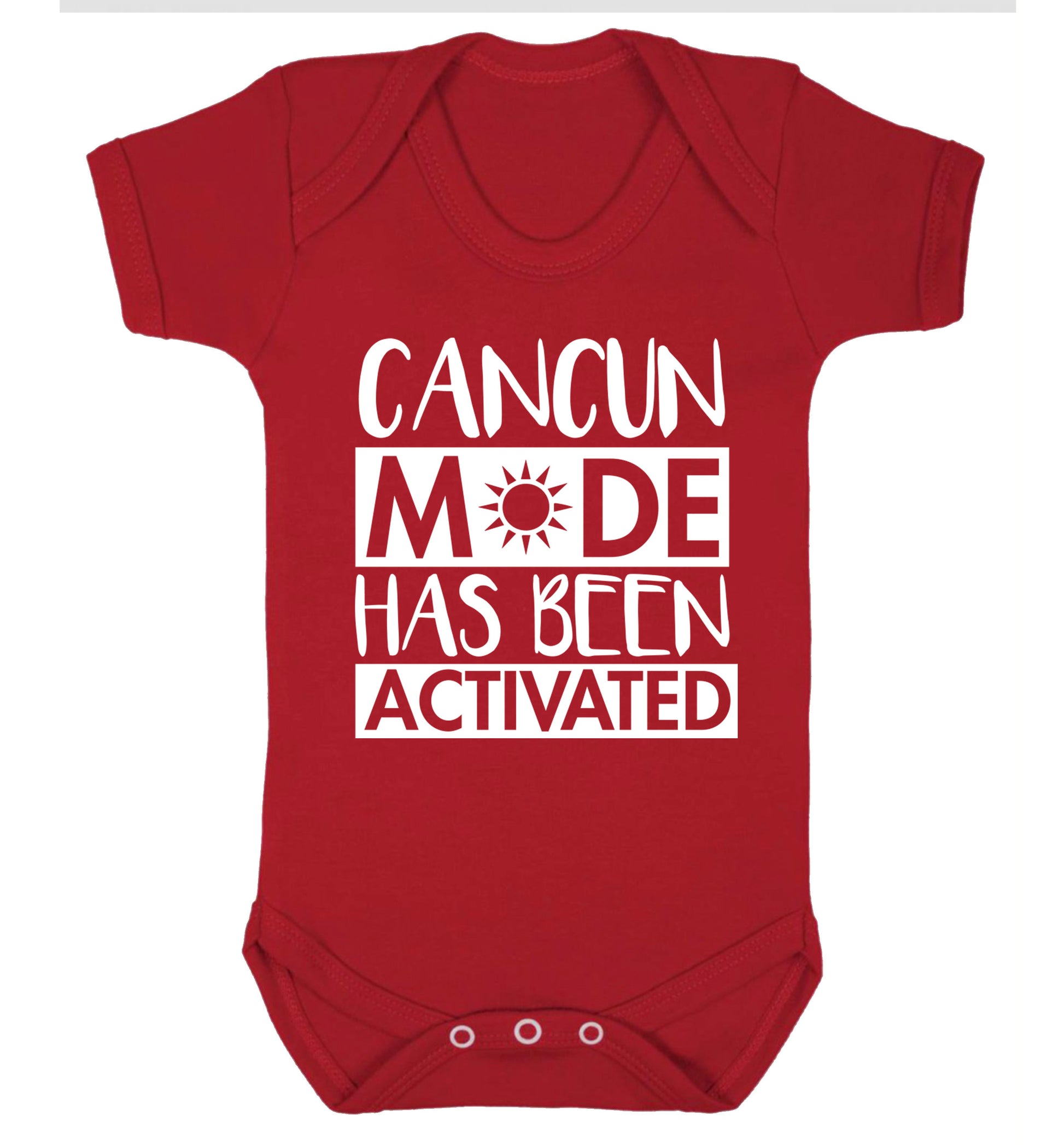 Cancun mode has been activated Baby Vest red 18-24 months