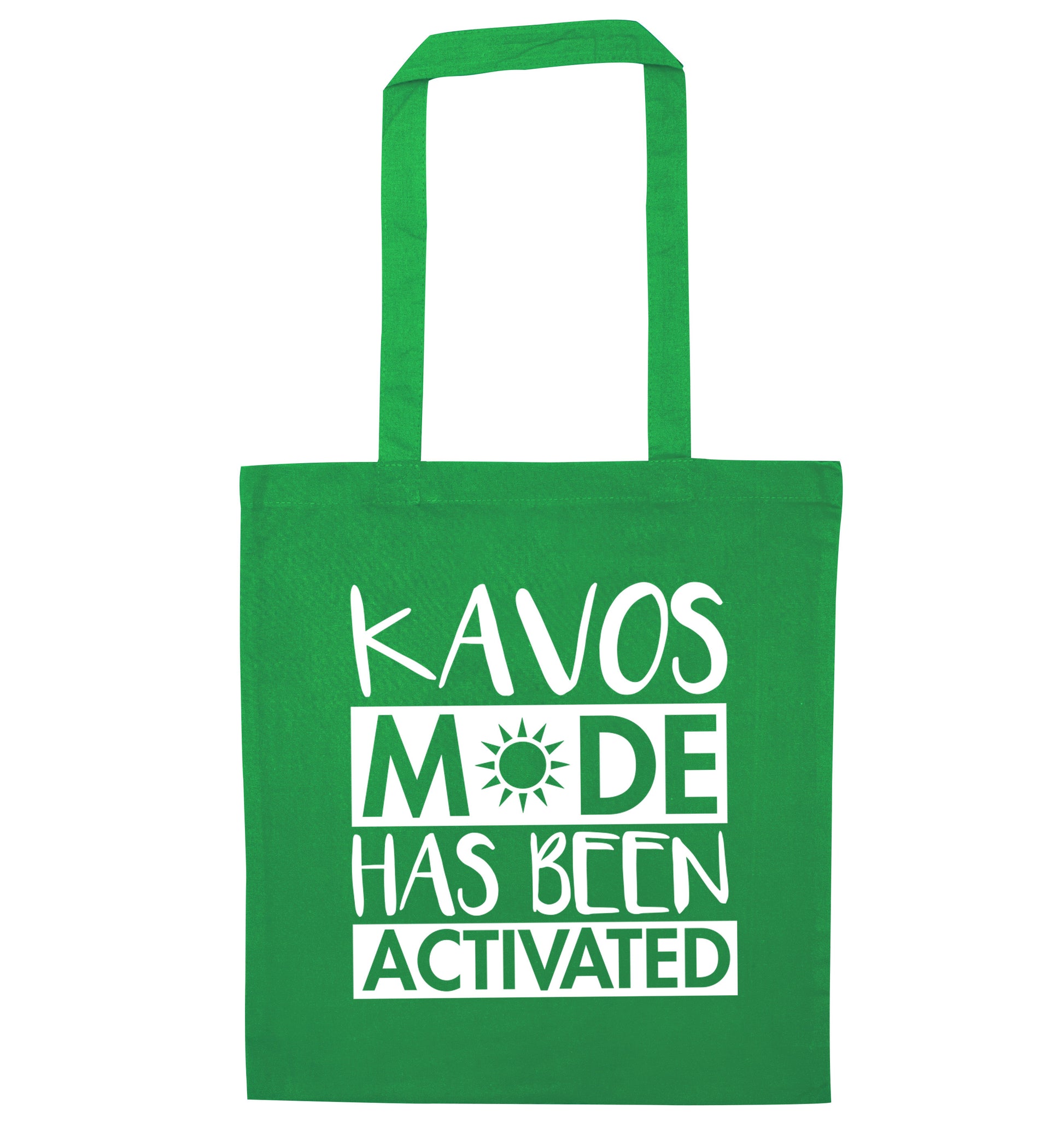 Kavos mode has been activated green tote bag