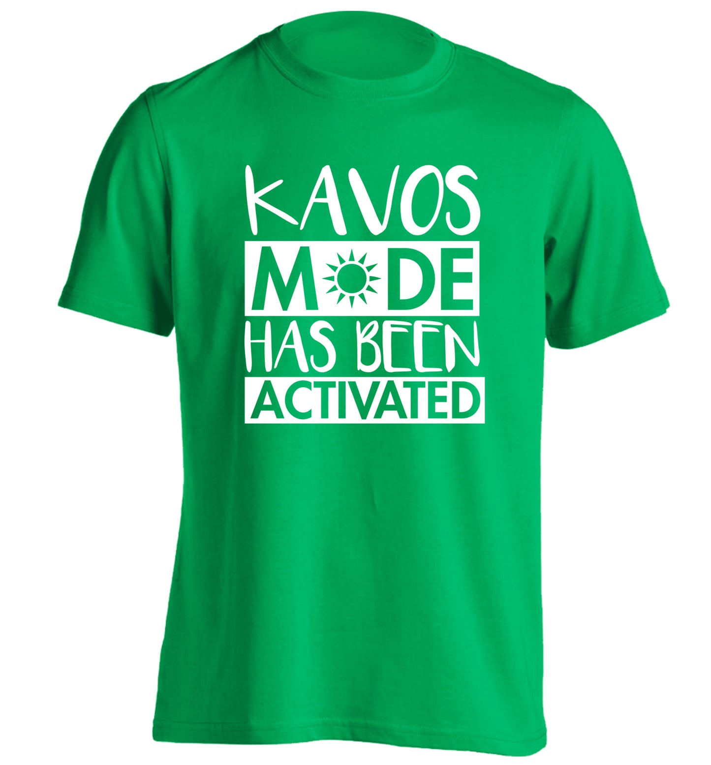 Kavos mode has been activated adults unisex green Tshirt 2XL