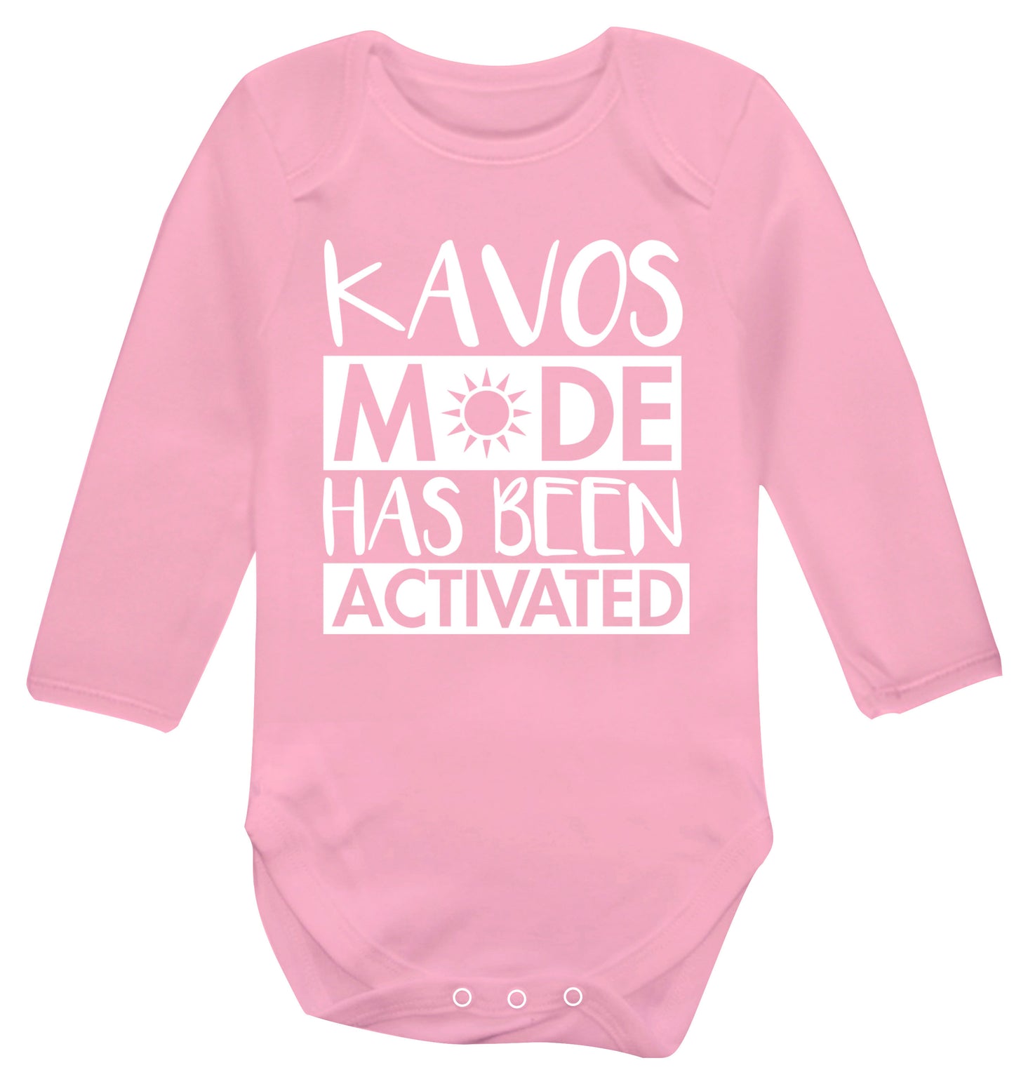 Kavos mode has been activated Baby Vest long sleeved pale pink 6-12 months