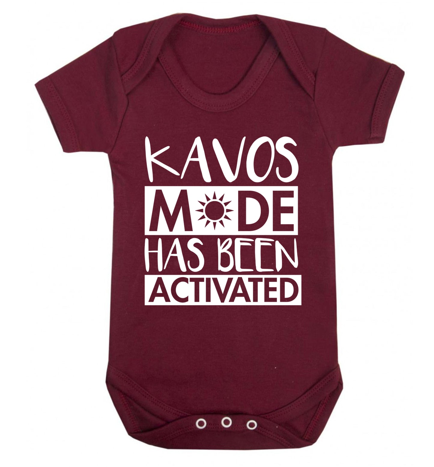 Kavos mode has been activated Baby Vest maroon 18-24 months