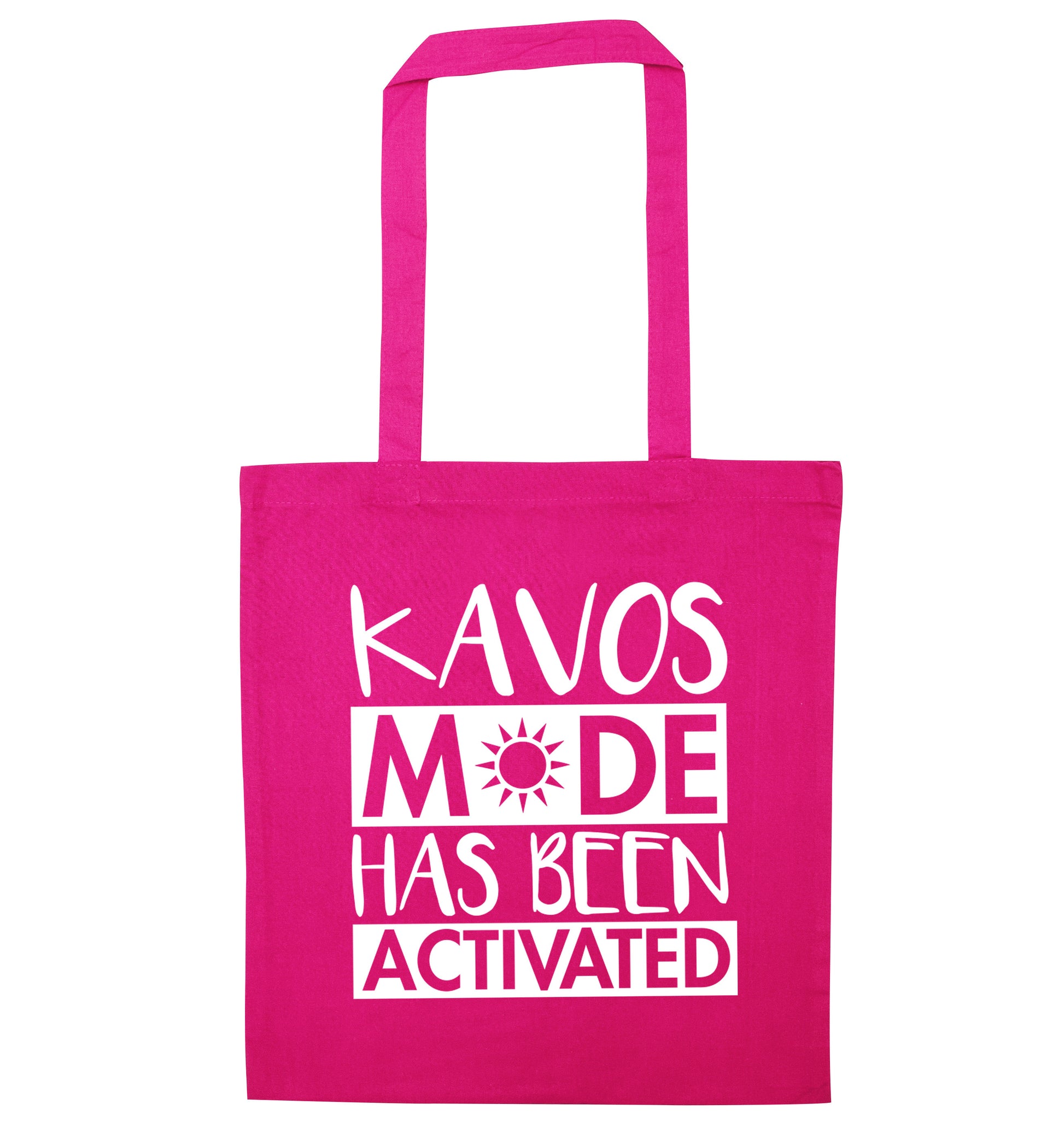 Kavos mode has been activated pink tote bag