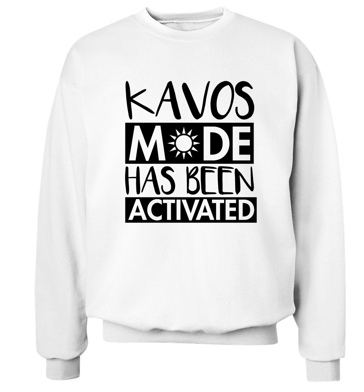 Kavos mode has been activated Adult's unisex white Sweater 2XL