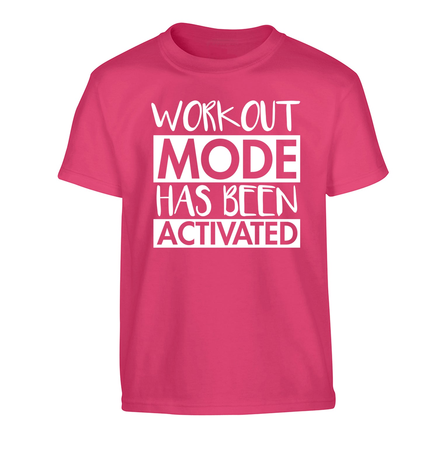 Workout mode has been activated Children's pink Tshirt 12-14 Years