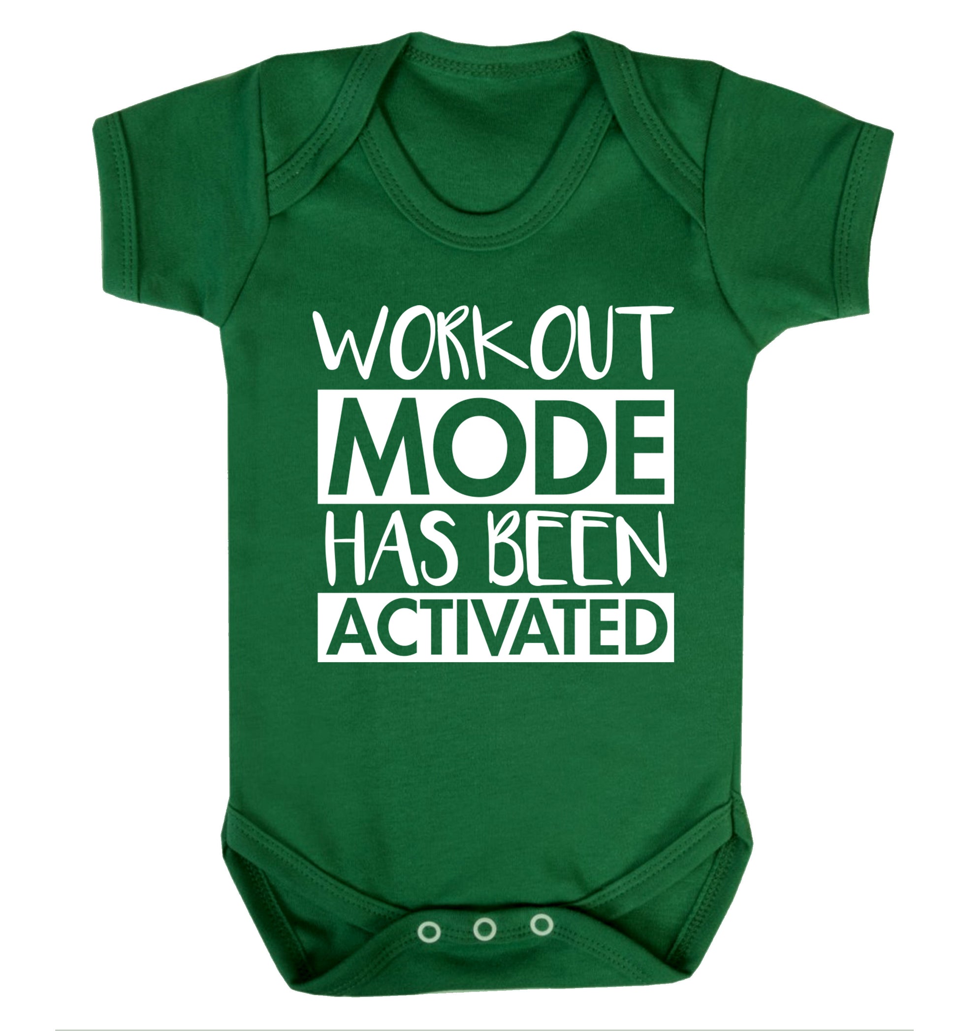Workout mode has been activated Baby Vest green 18-24 months