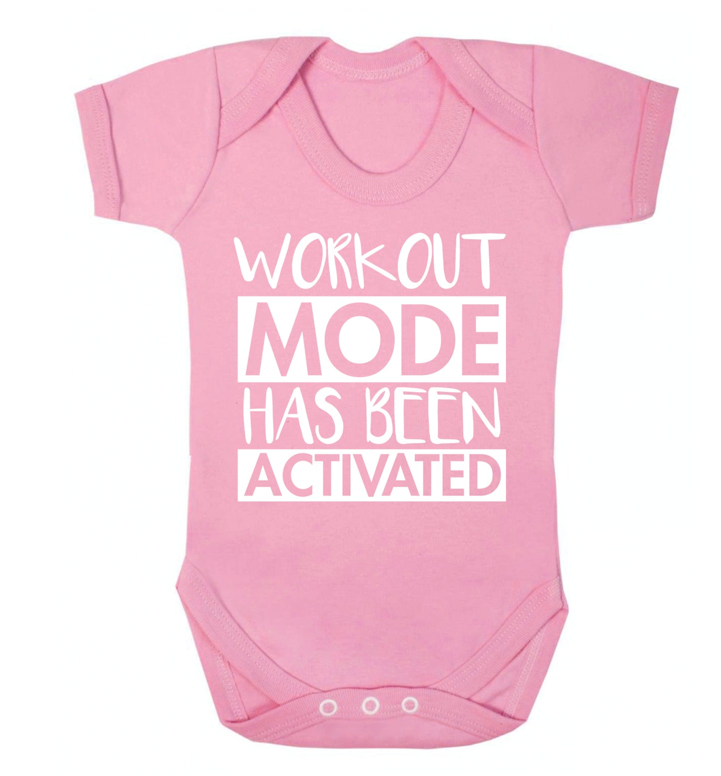 Workout mode has been activated Baby Vest pale pink 18-24 months