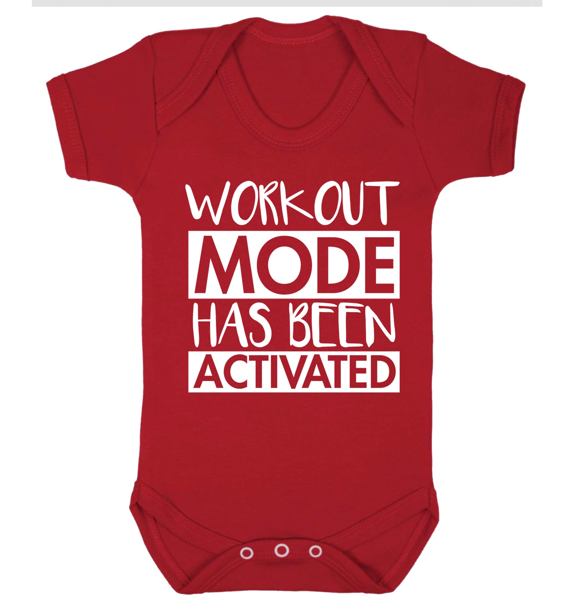 Workout mode has been activated Baby Vest red 18-24 months
