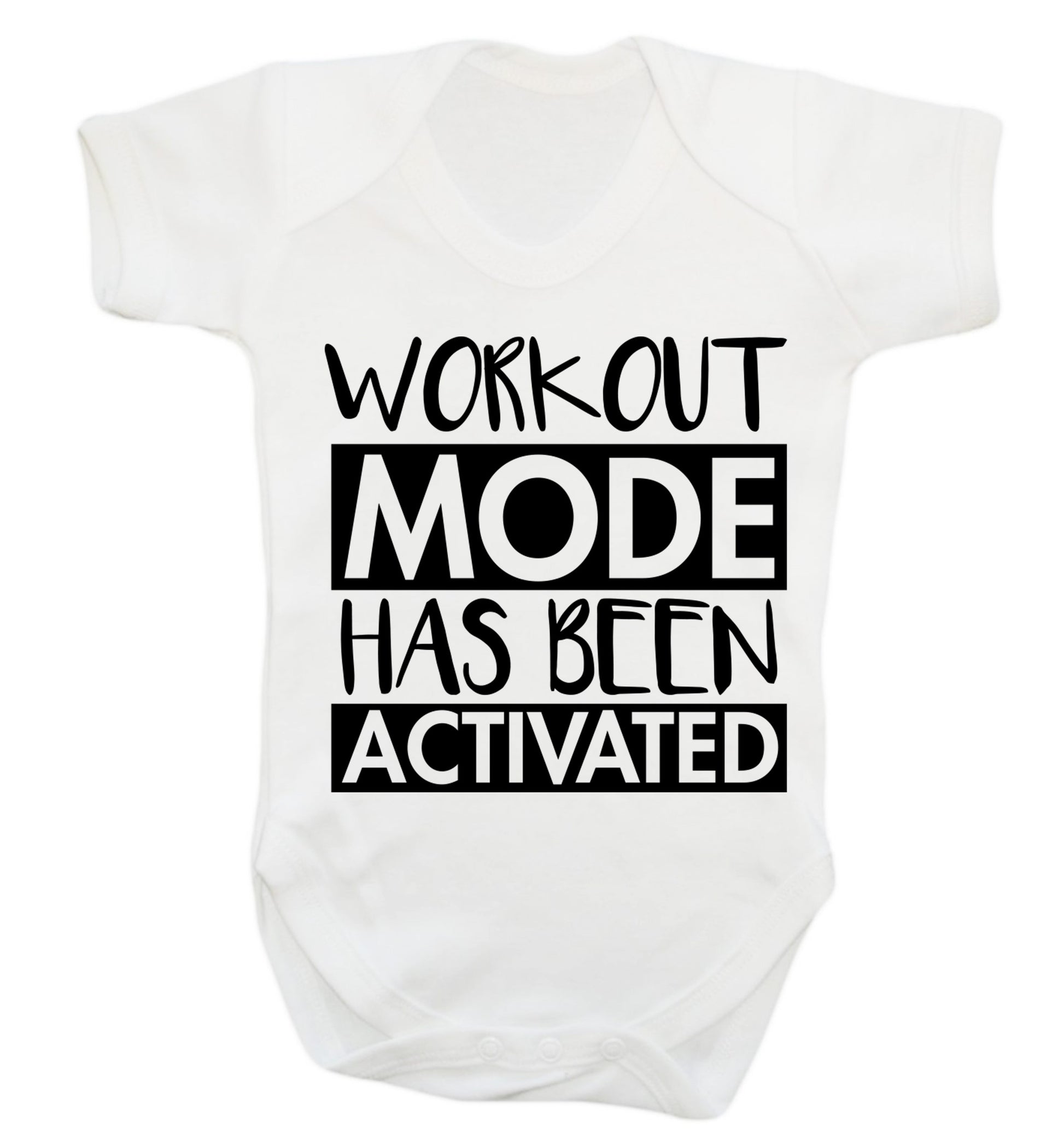 Workout mode has been activated Baby Vest white 18-24 months