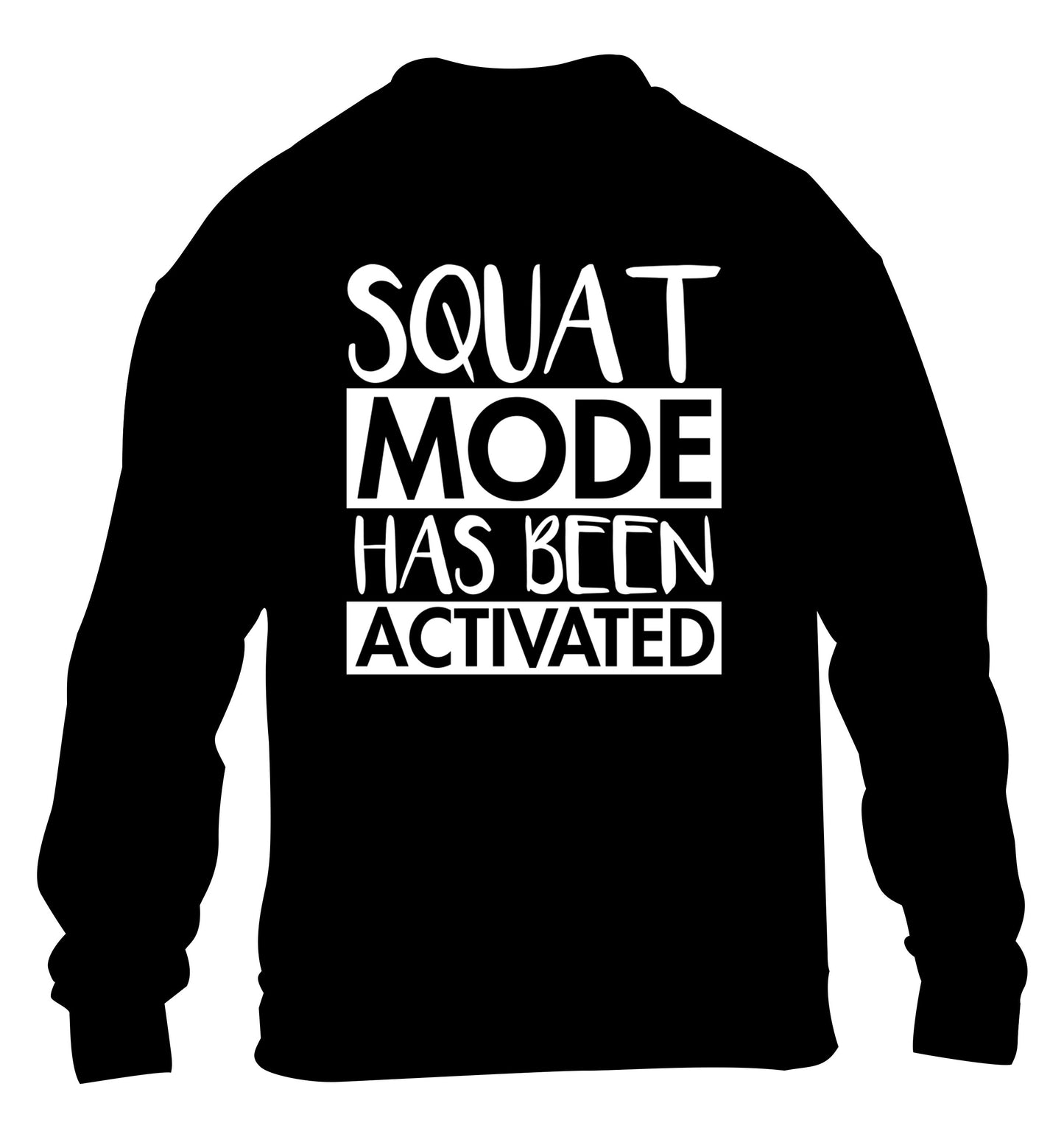 Squat mode activated children's black sweater 12-14 Years
