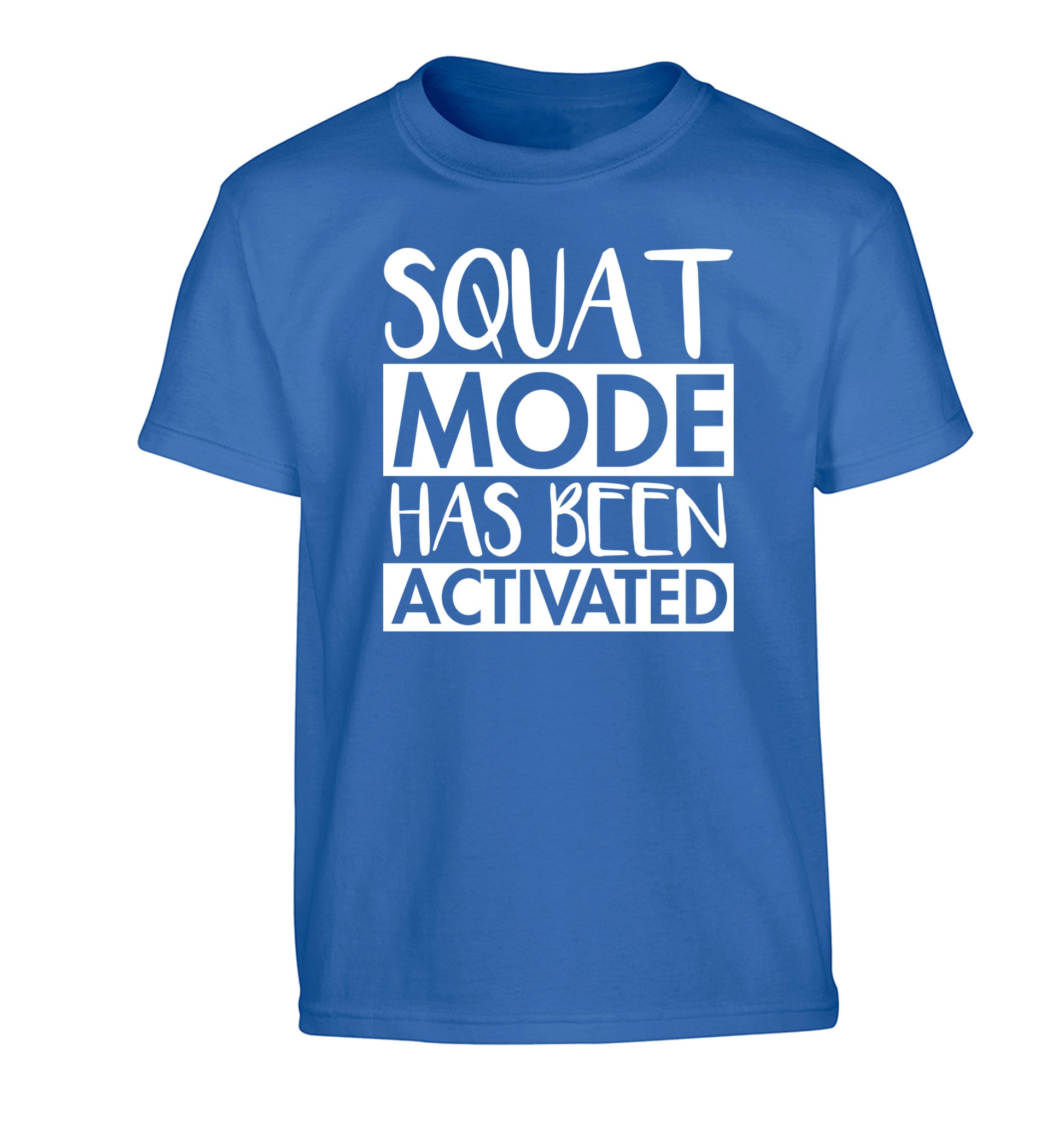 Squat mode activated Children's blue Tshirt 12-14 Years