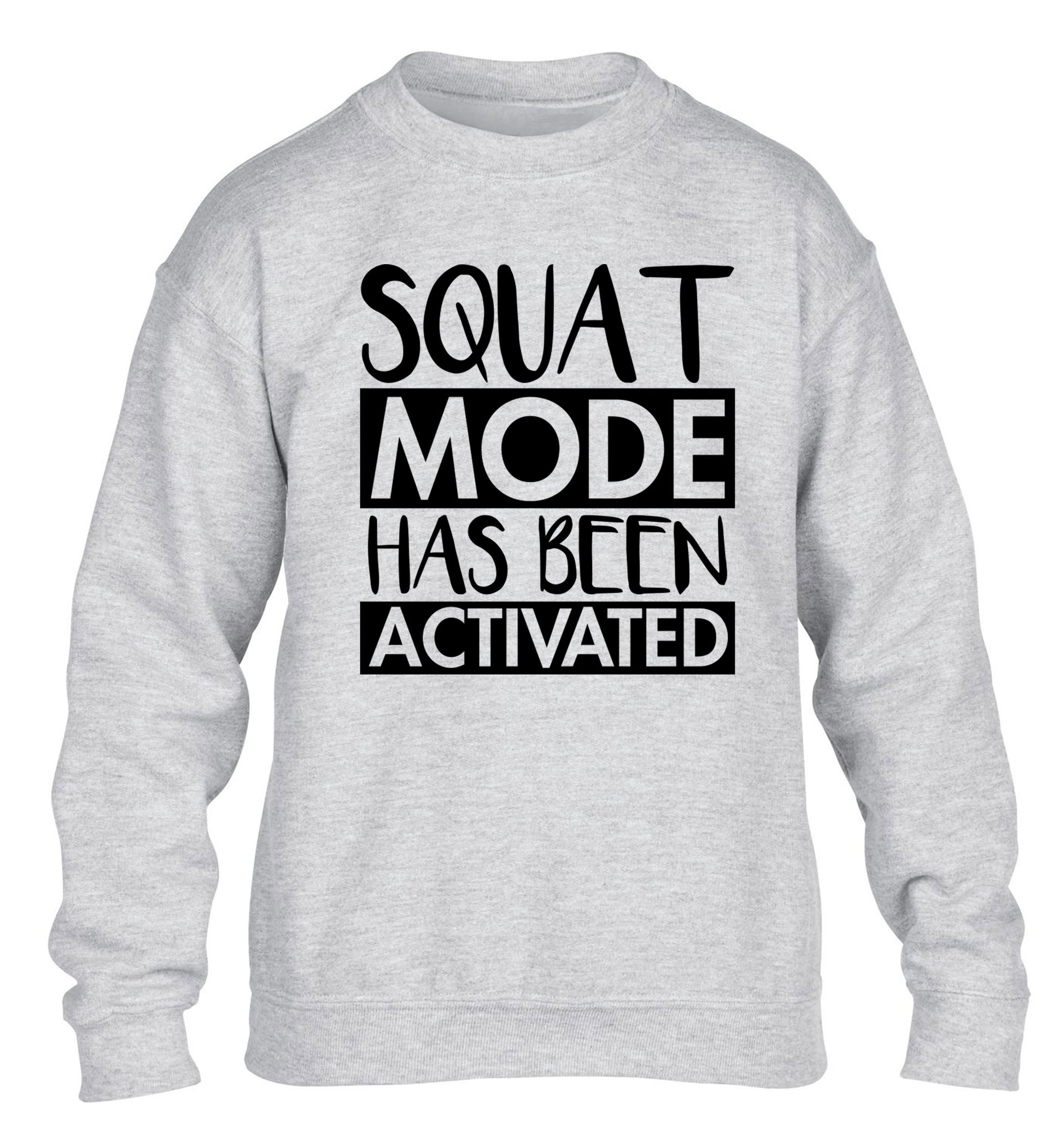 Squat mode activated children's grey sweater 12-14 Years