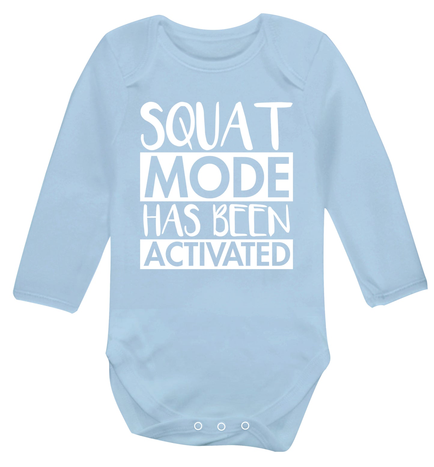 Squat mode activated Baby Vest long sleeved pale blue 6-12 months
