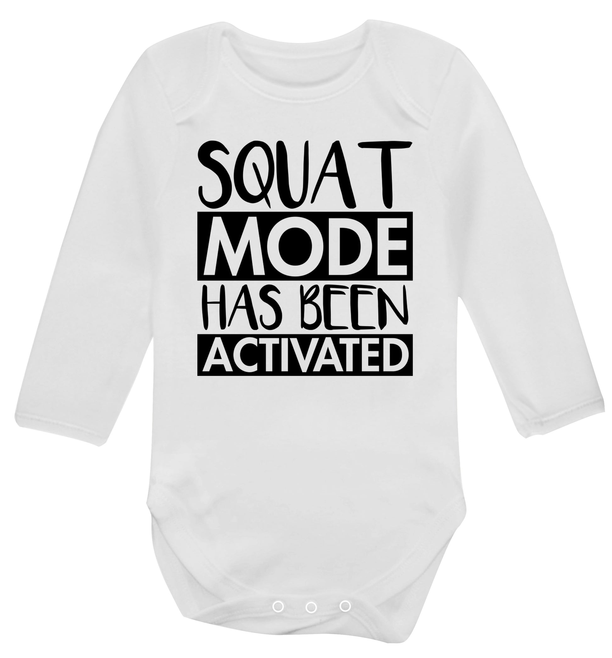Squat mode activated Baby Vest long sleeved white 6-12 months