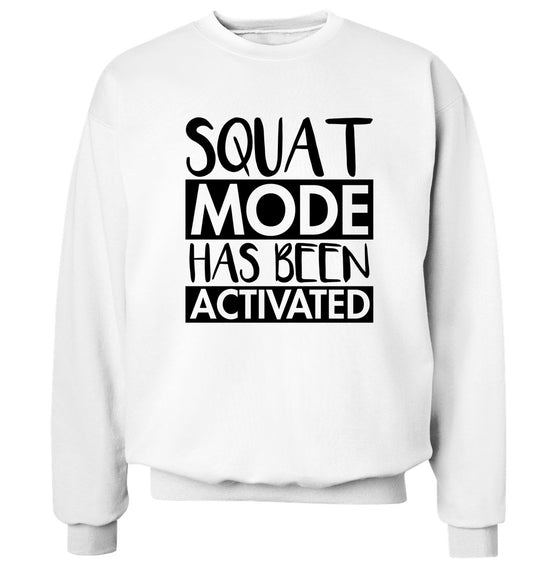 Squat mode activated Adult's unisex white Sweater 2XL