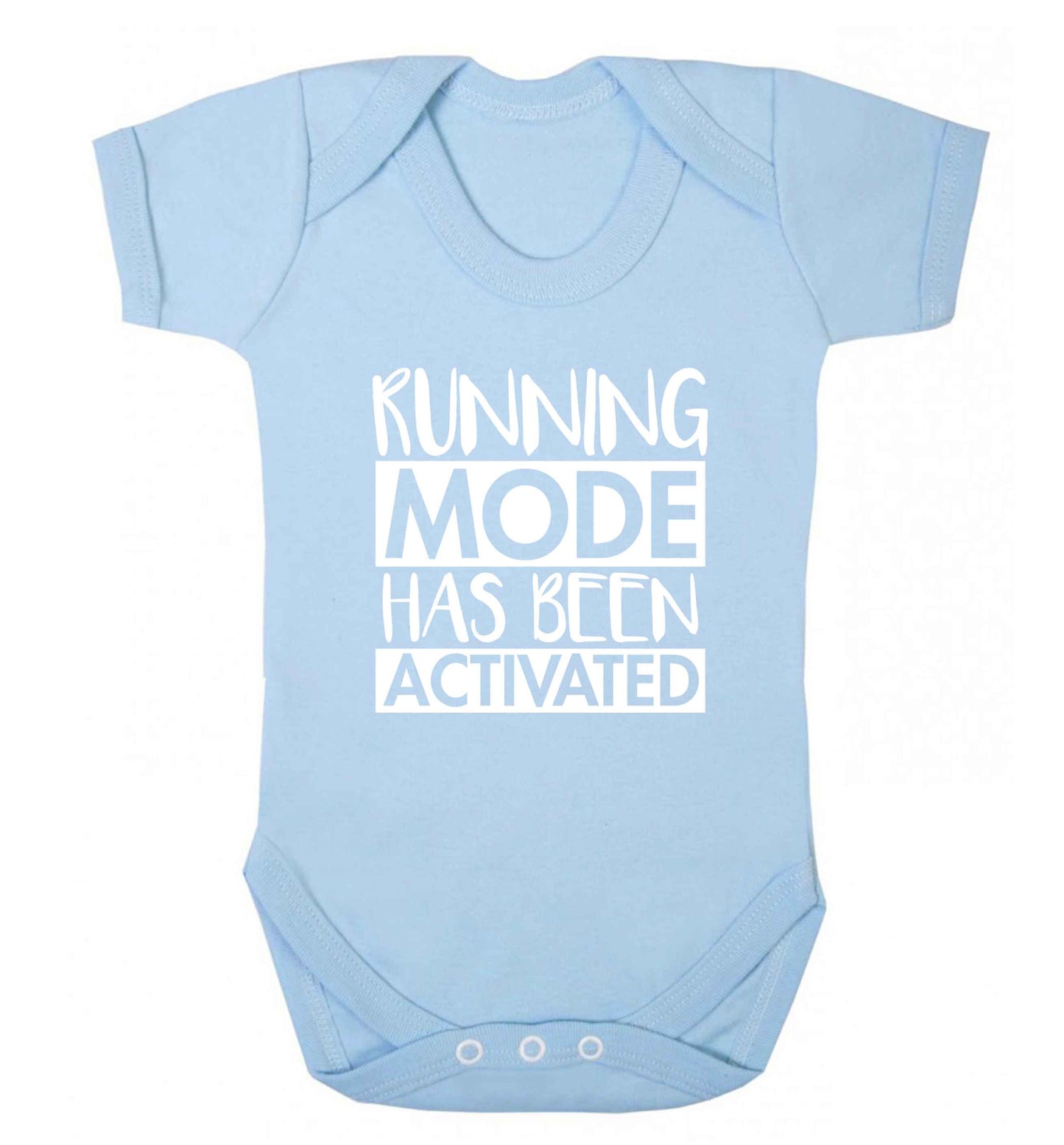Running mode has been activated baby vest pale blue 18-24 months