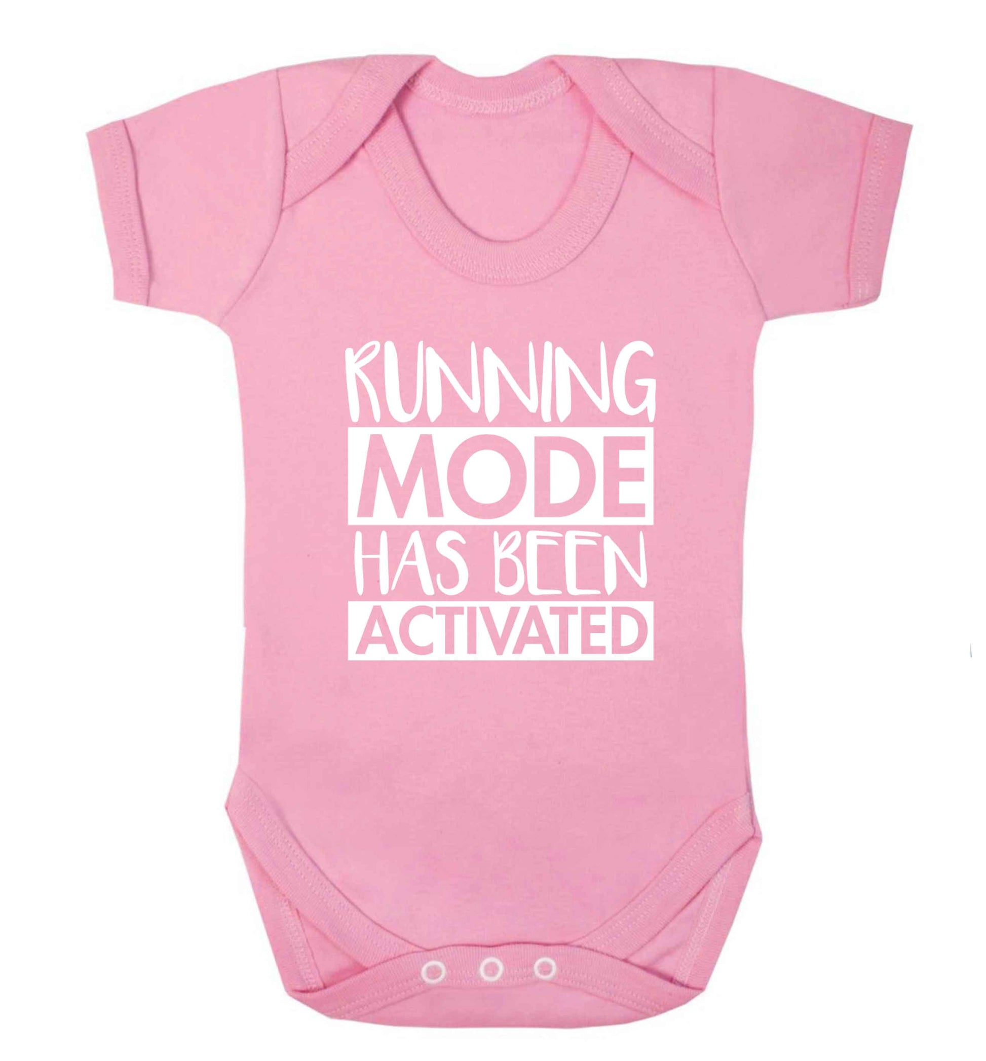 Running mode has been activated baby vest pale pink 18-24 months