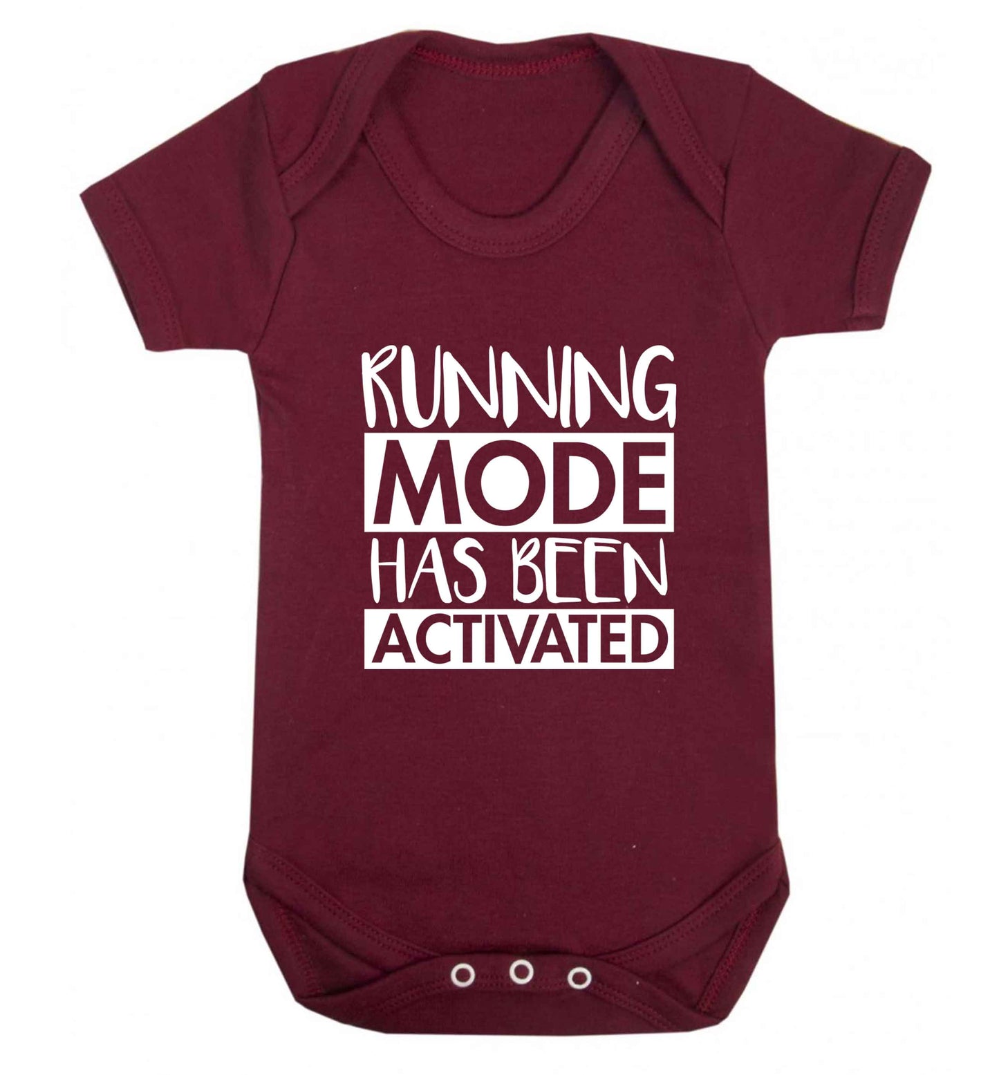Running mode has been activated baby vest maroon 18-24 months