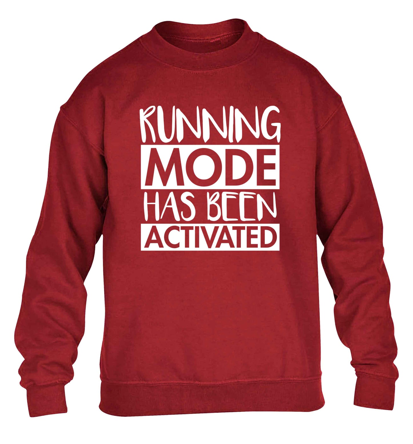 Running mode has been activated children's grey sweater 12-13 Years