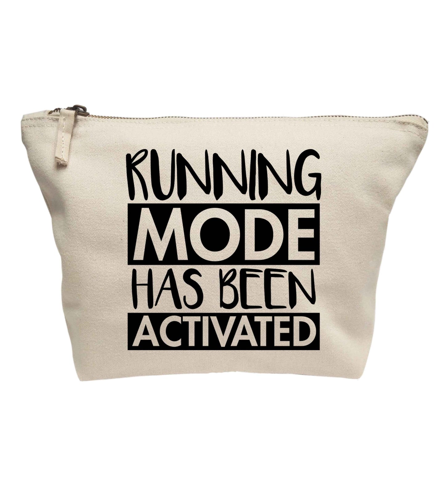 Running mode has been activated | Makeup / wash bag
