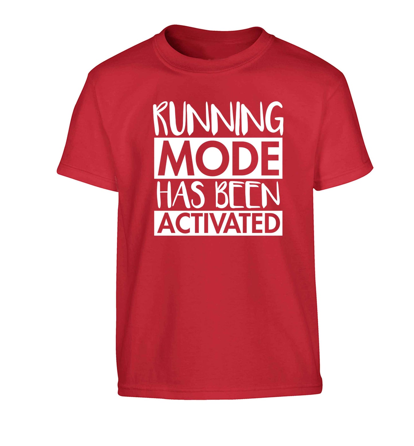 Running mode has been activated Children's red Tshirt 12-13 Years