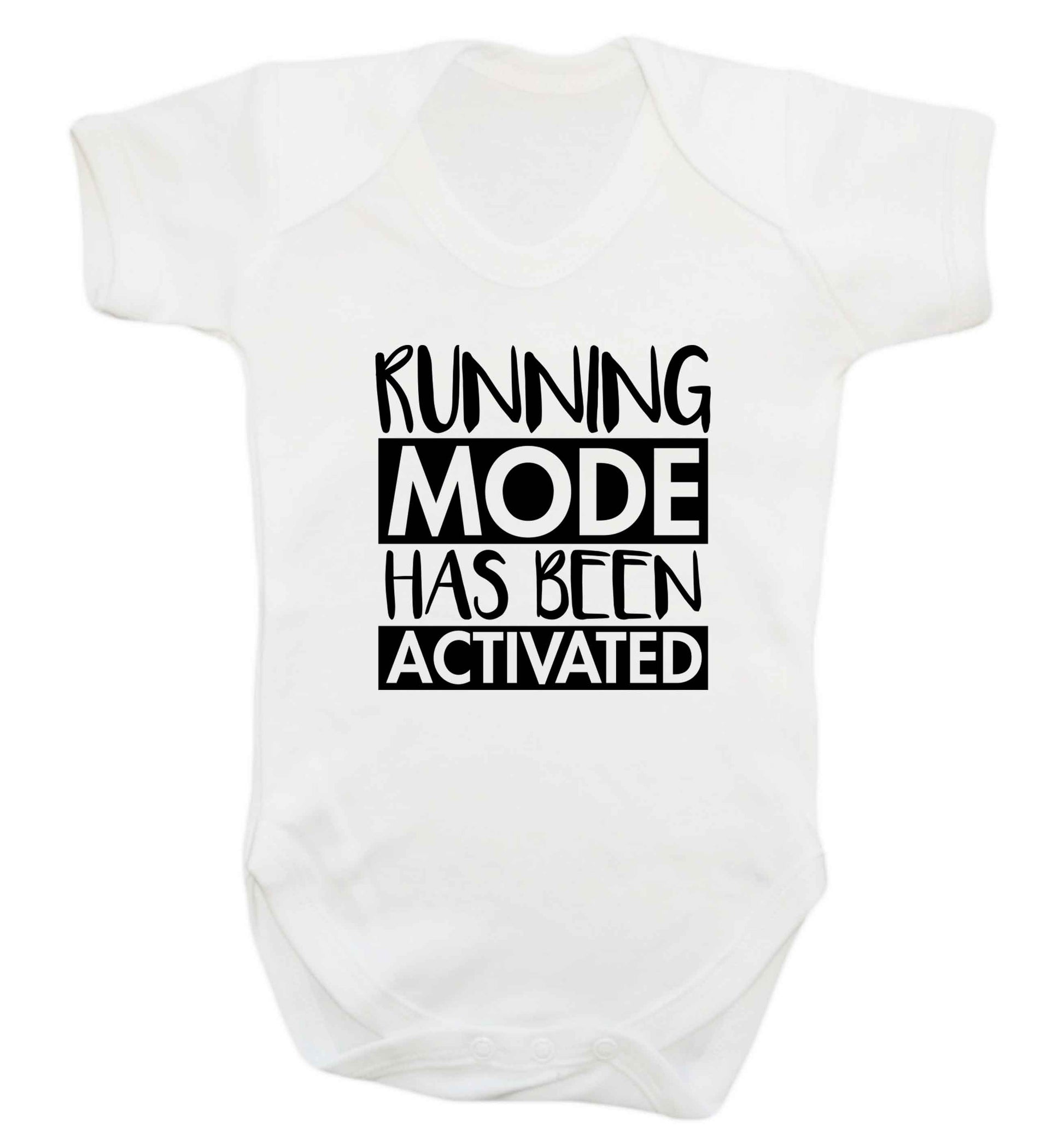 Running mode has been activated baby vest white 18-24 months