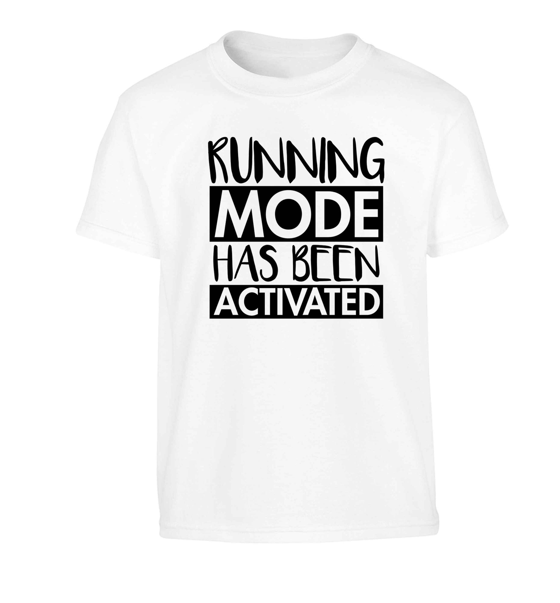 Running mode has been activated Children's white Tshirt 12-13 Years