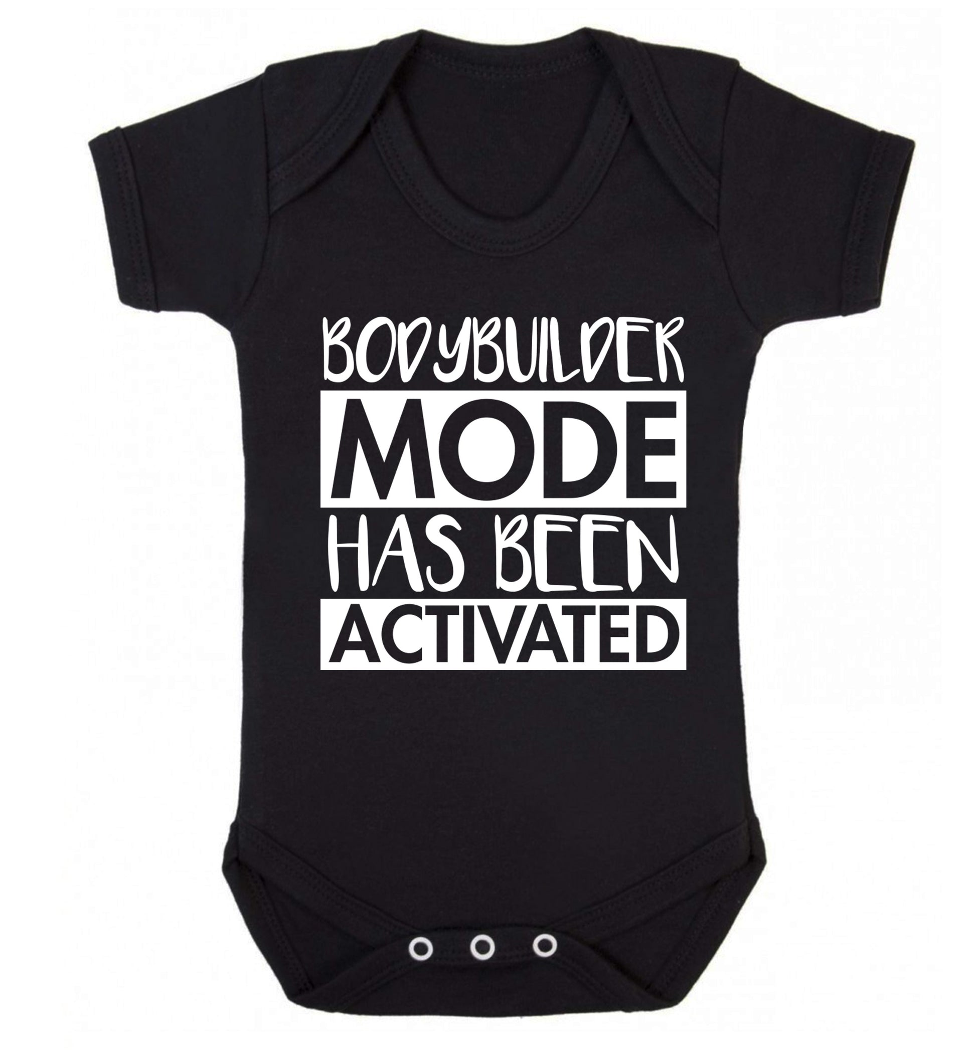 Bodybuilder mode activated Baby Vest black 18-24 months