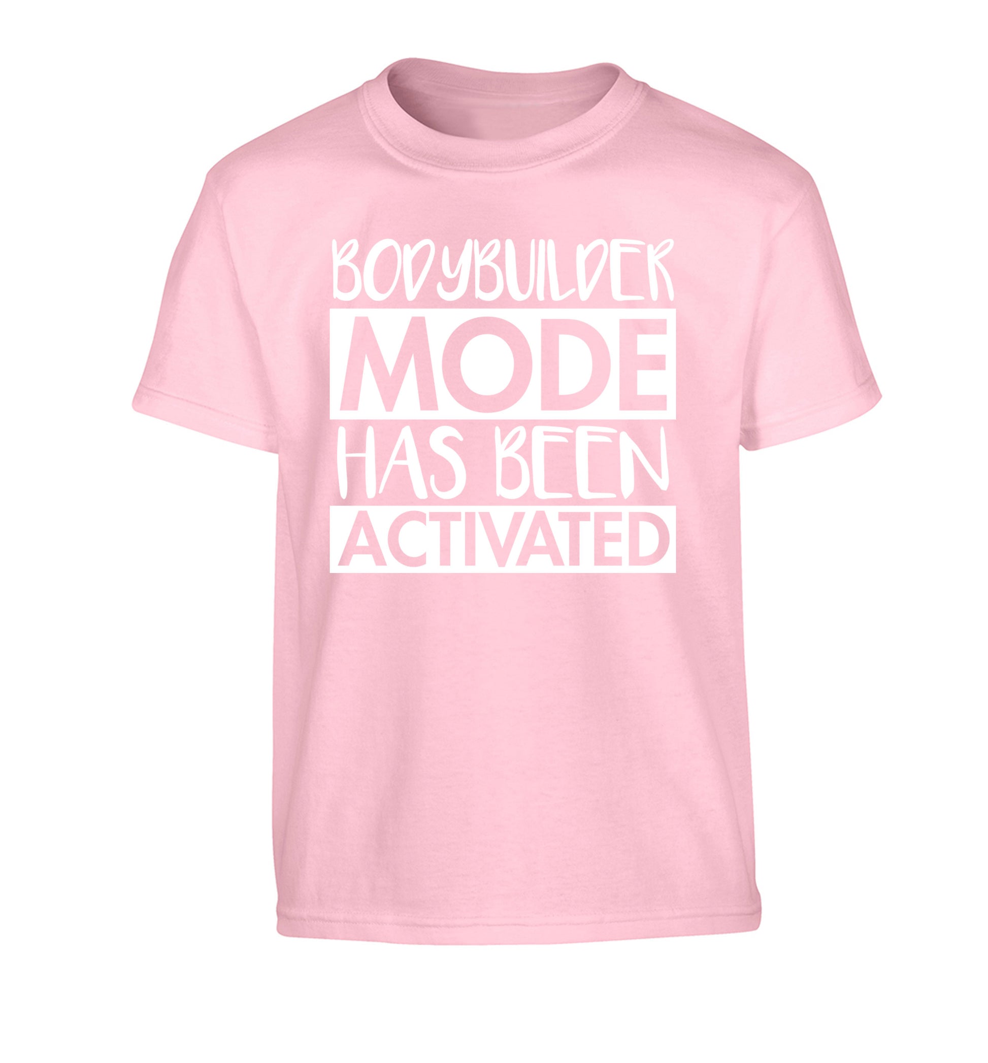 Bodybuilder mode activated Children's light pink Tshirt 12-14 Years