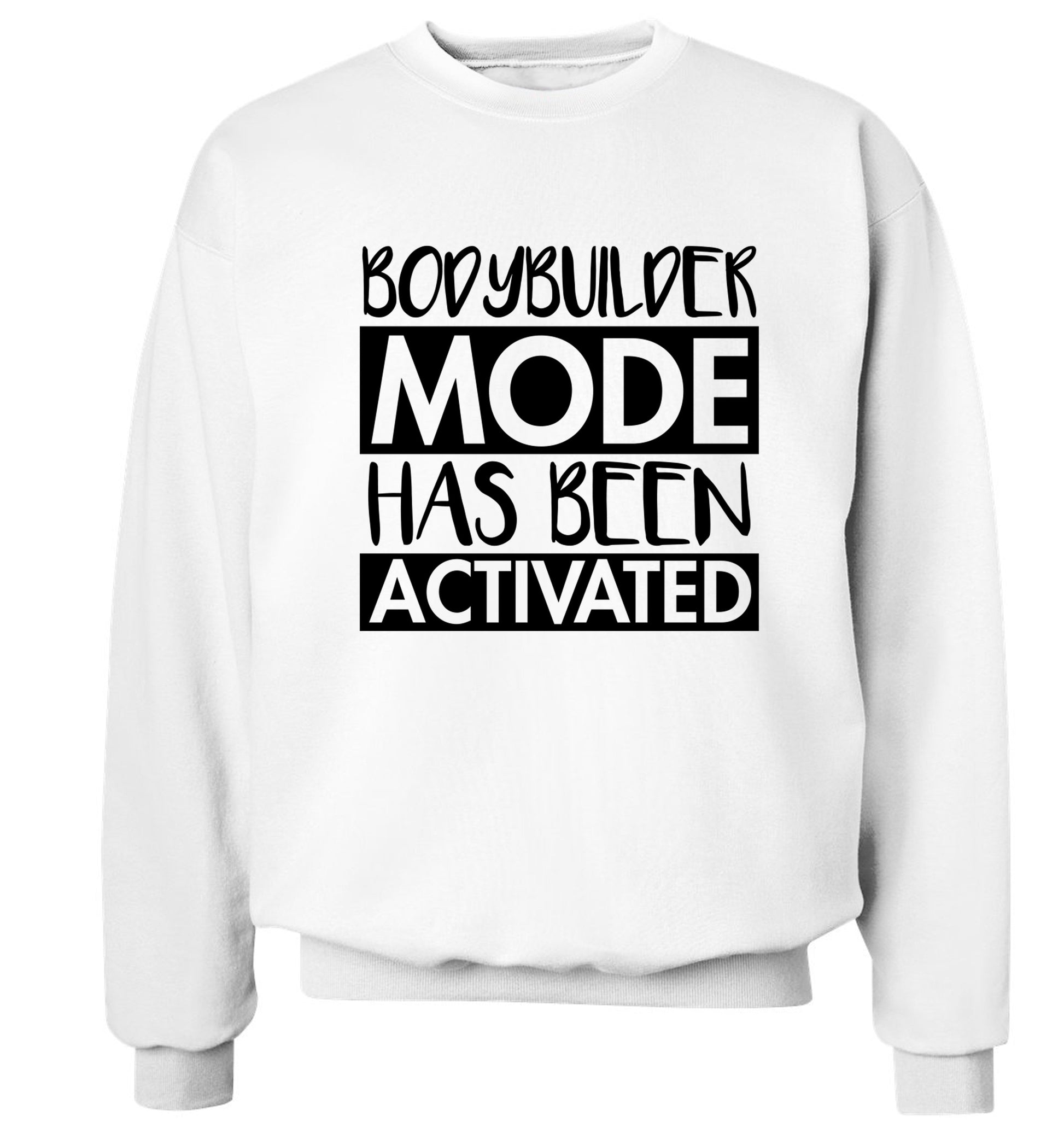 Bodybuilder mode activated Adult's unisex white Sweater 2XL