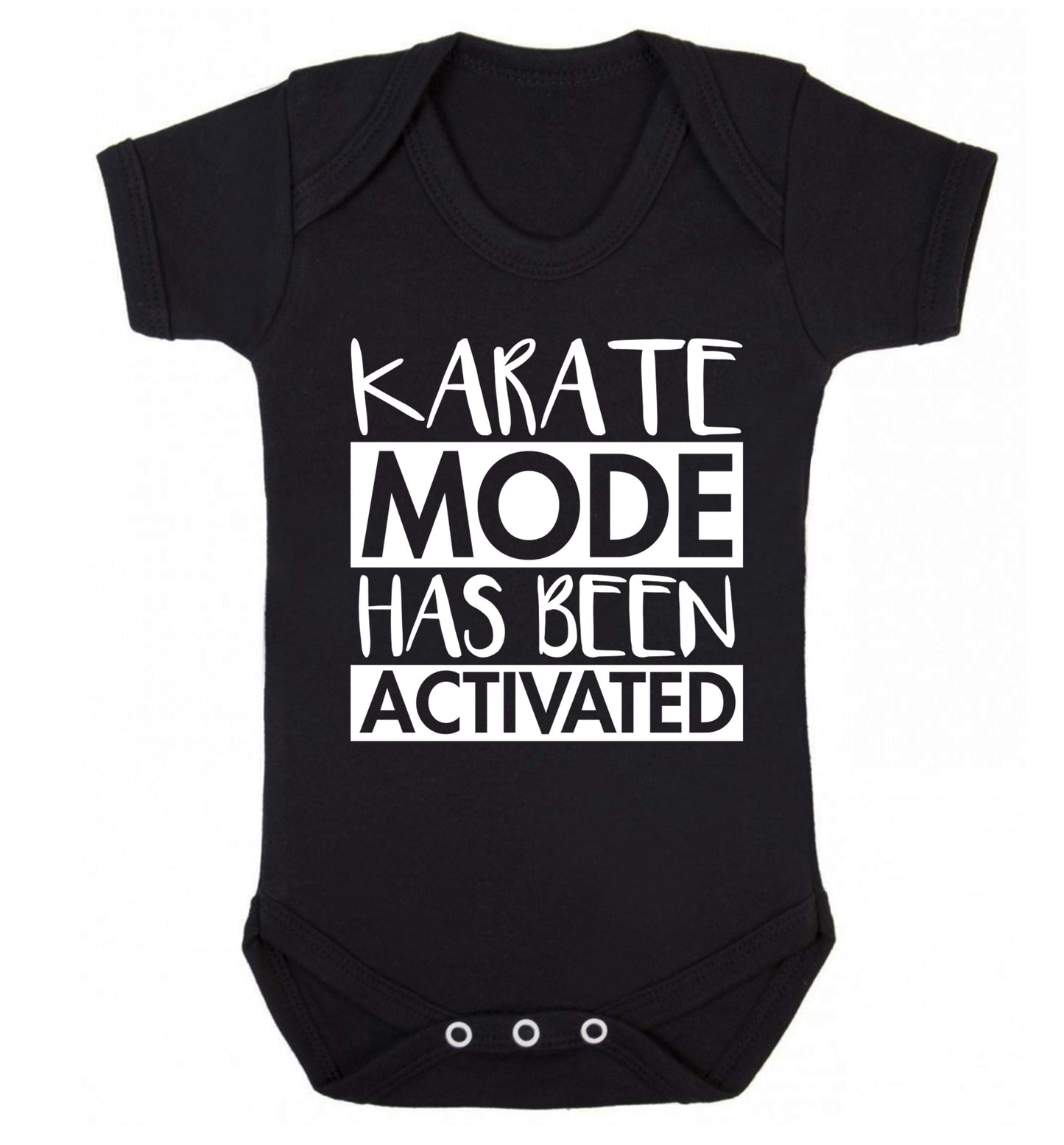 Karate mode activated Baby Vest black 18-24 months