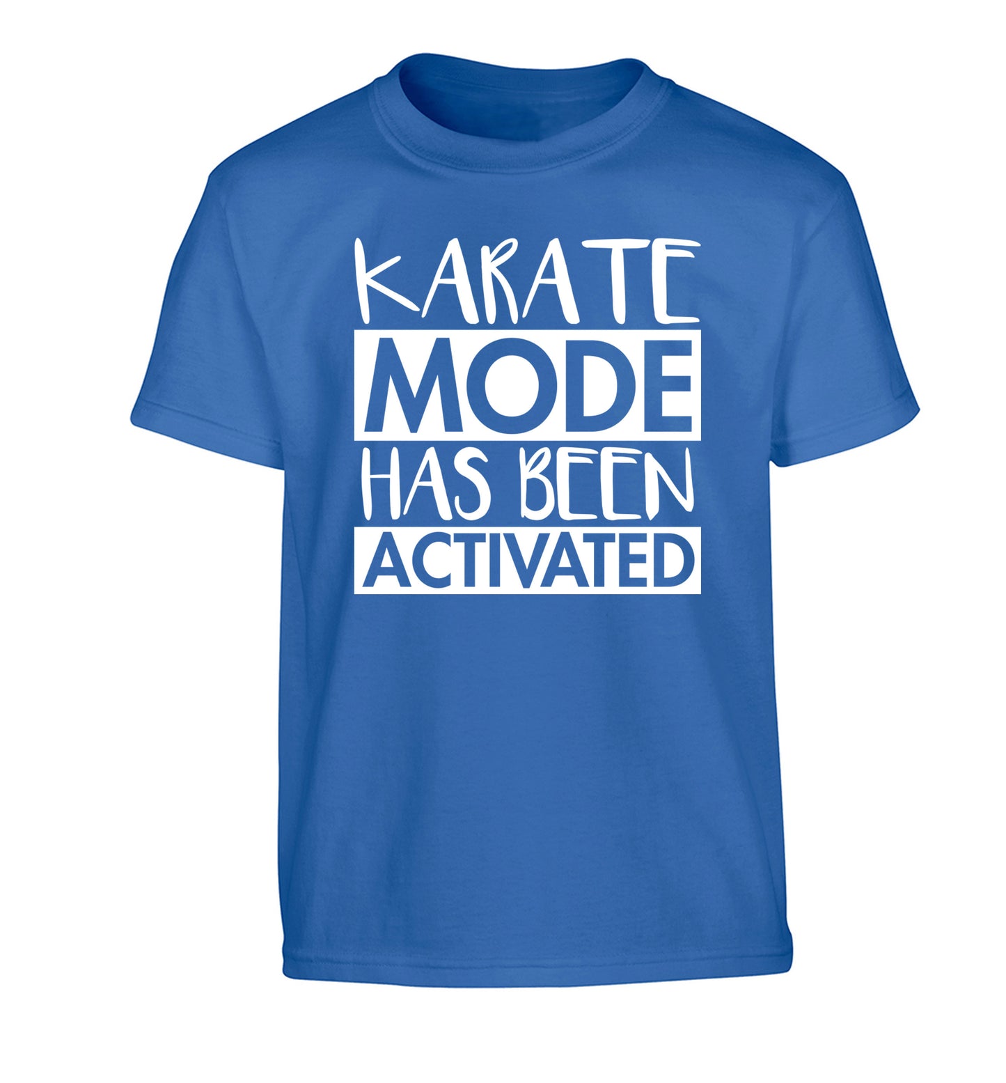 Karate mode activated Children's blue Tshirt 12-14 Years