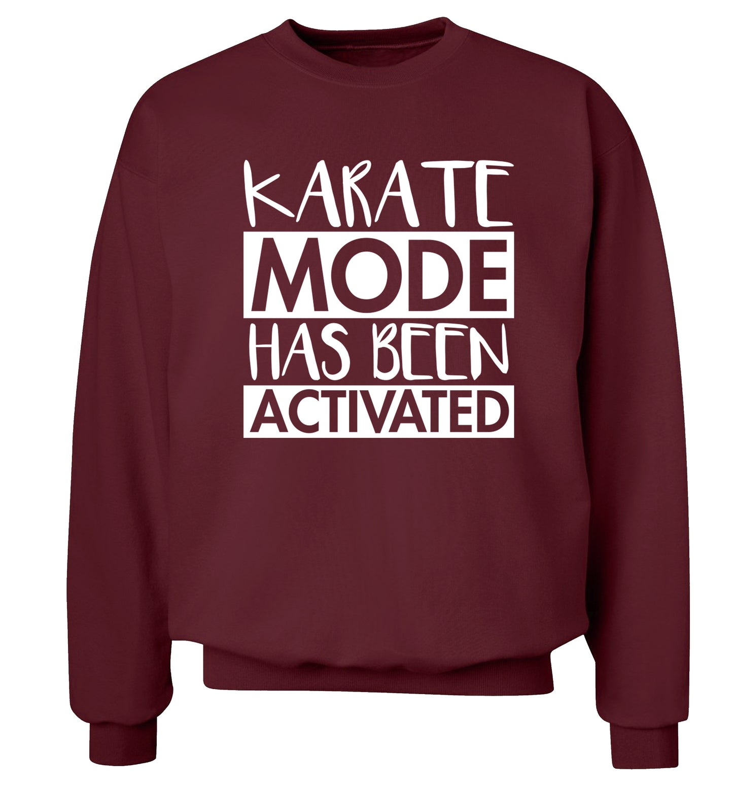 Karate mode activated Adult's unisex maroon Sweater 2XL