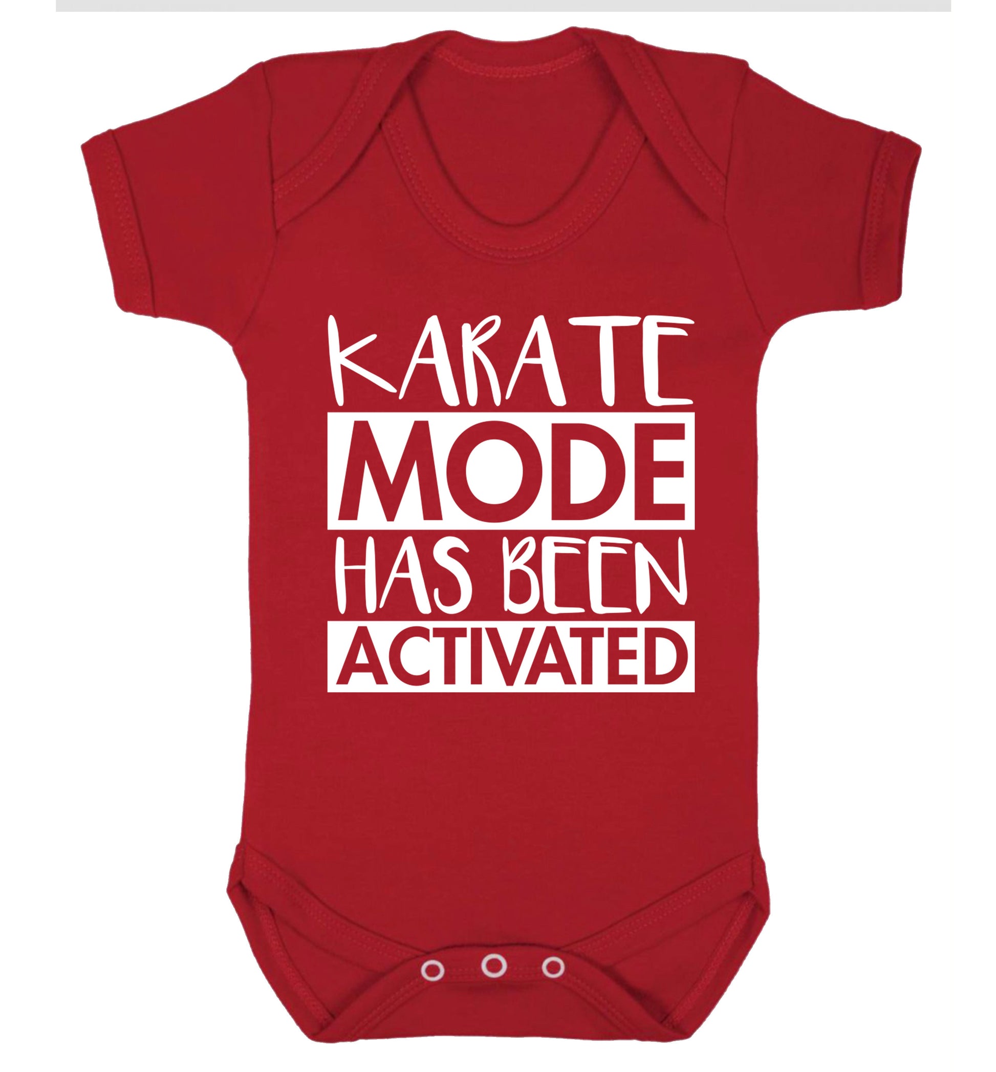 Karate mode activated Baby Vest red 18-24 months