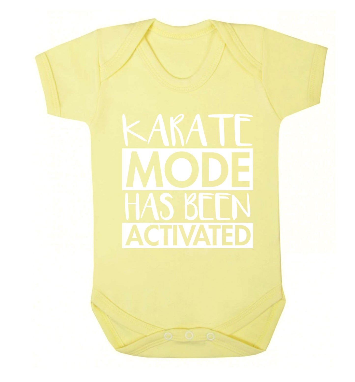Karate mode activated Baby Vest pale yellow 18-24 months