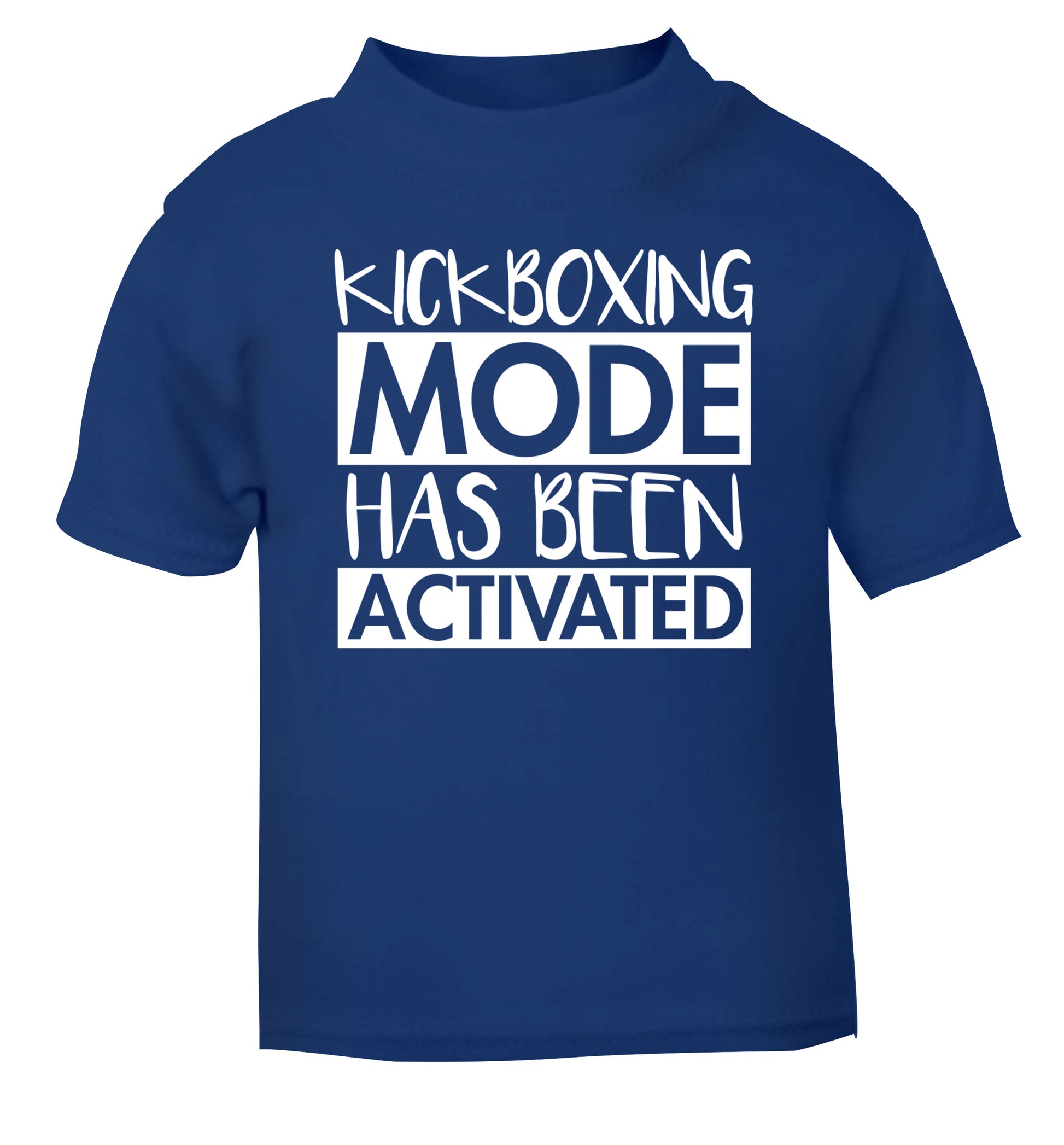 Kickboxing mode activated blue Baby Toddler Tshirt 2 Years