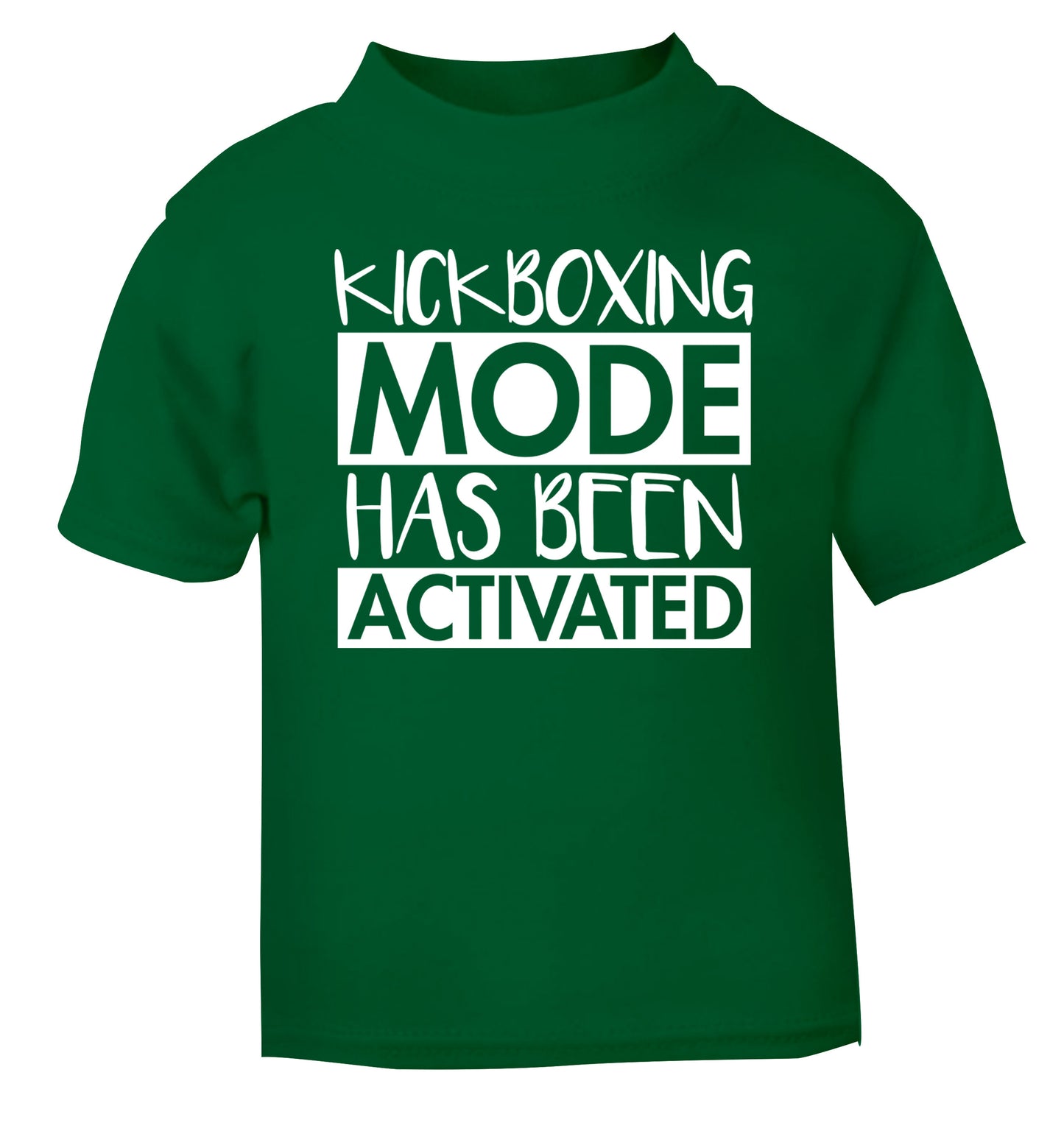 Kickboxing mode activated green Baby Toddler Tshirt 2 Years