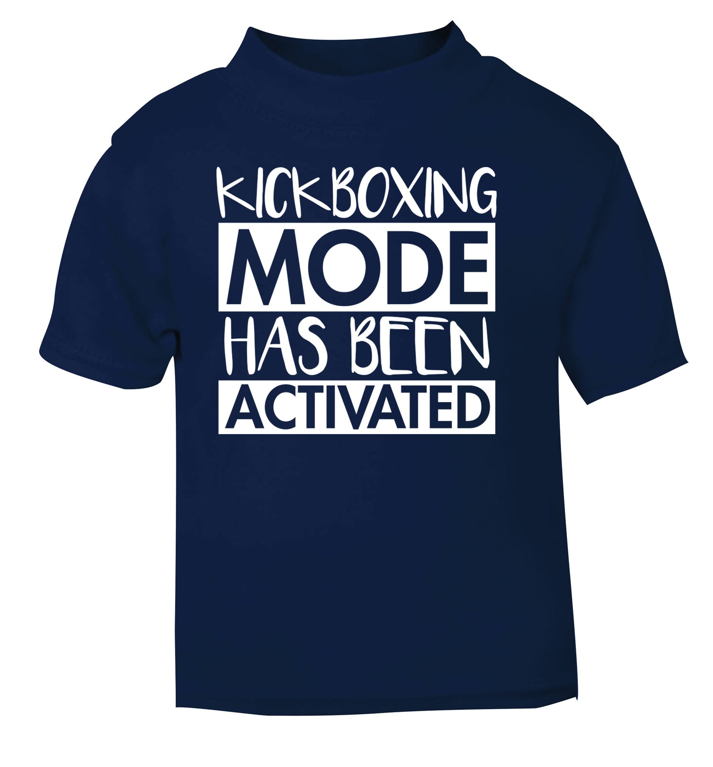Kickboxing mode activated navy Baby Toddler Tshirt 2 Years