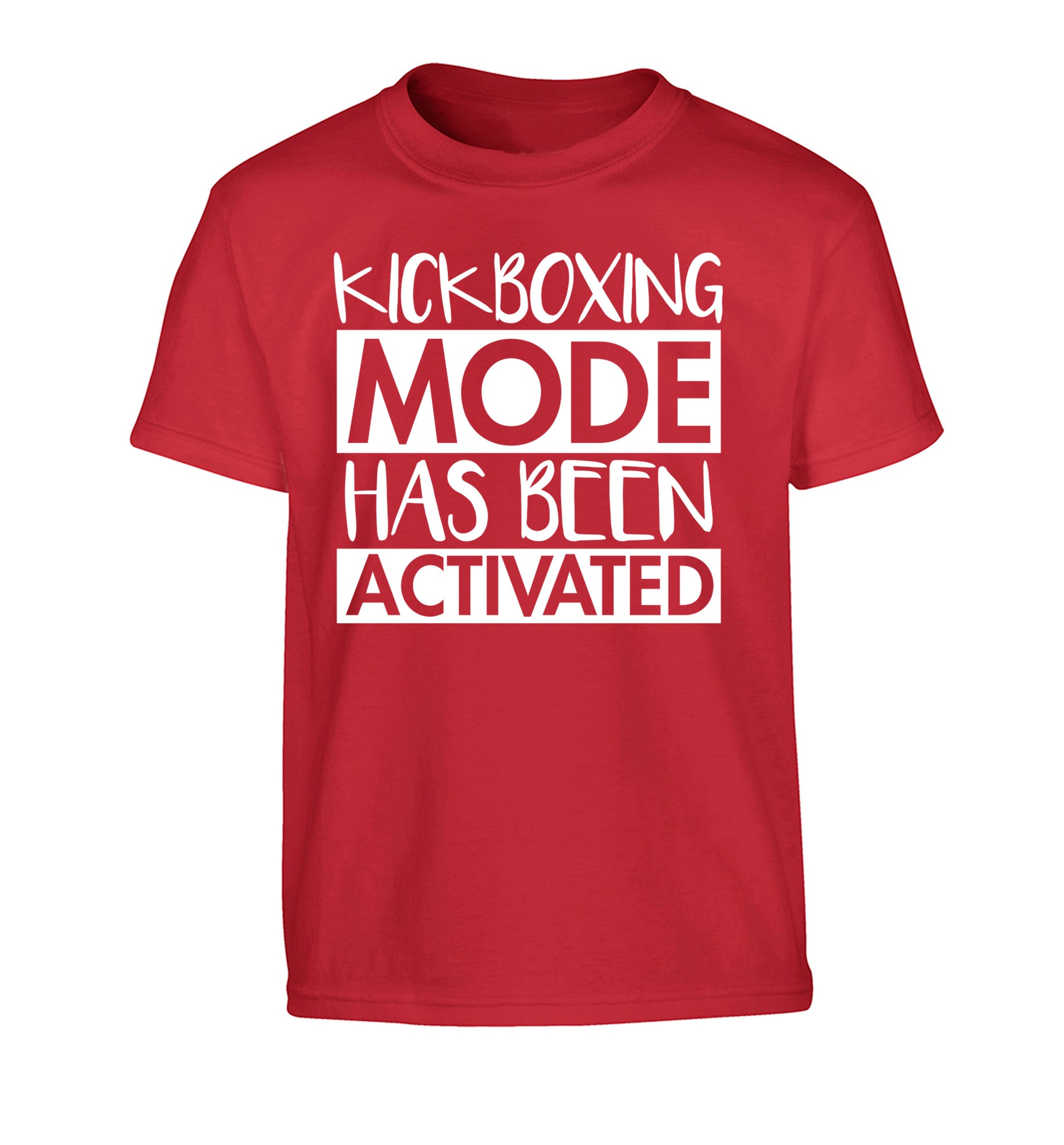 Kickboxing mode activated Children's red Tshirt 12-14 Years