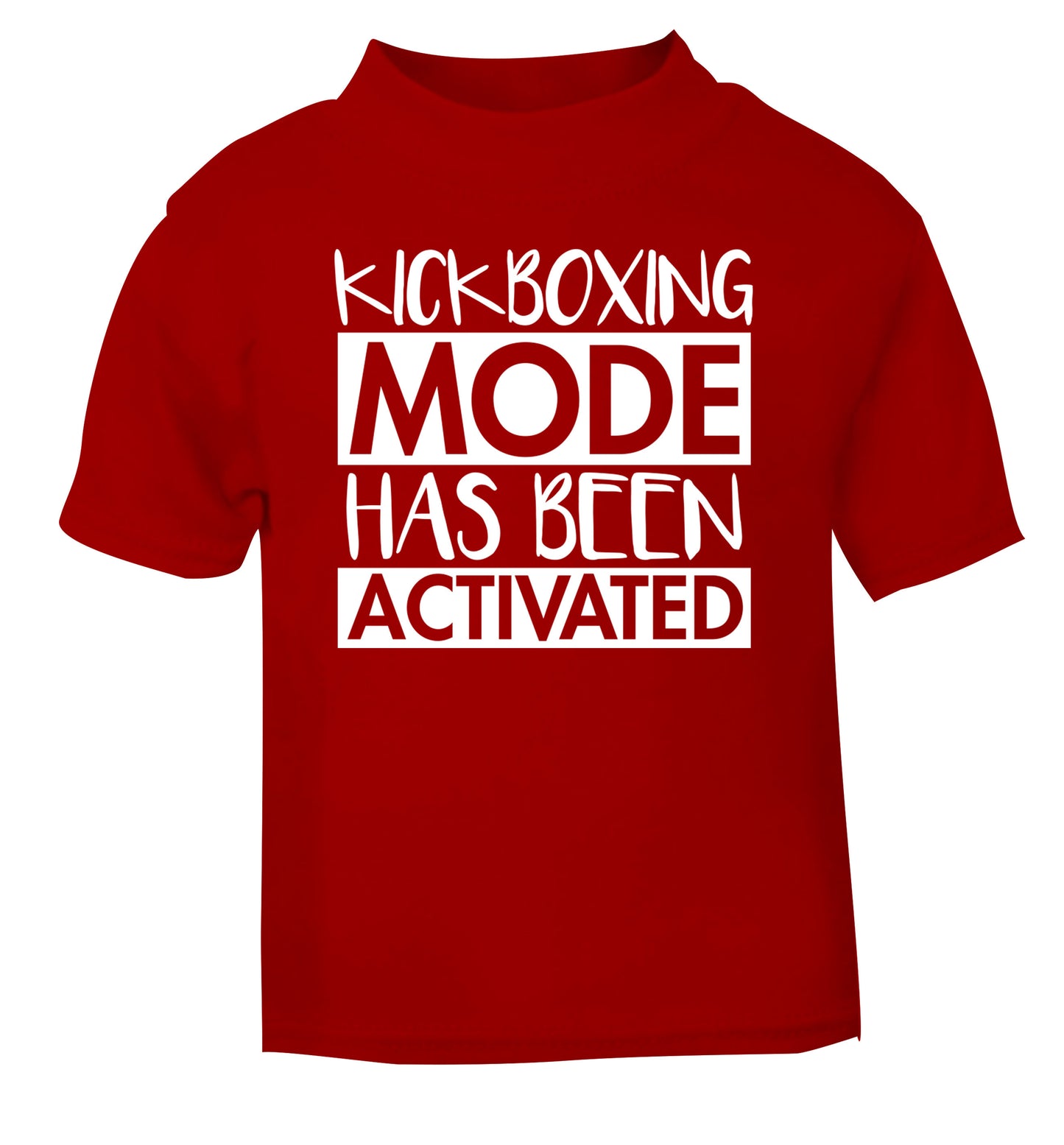 Kickboxing mode activated red Baby Toddler Tshirt 2 Years