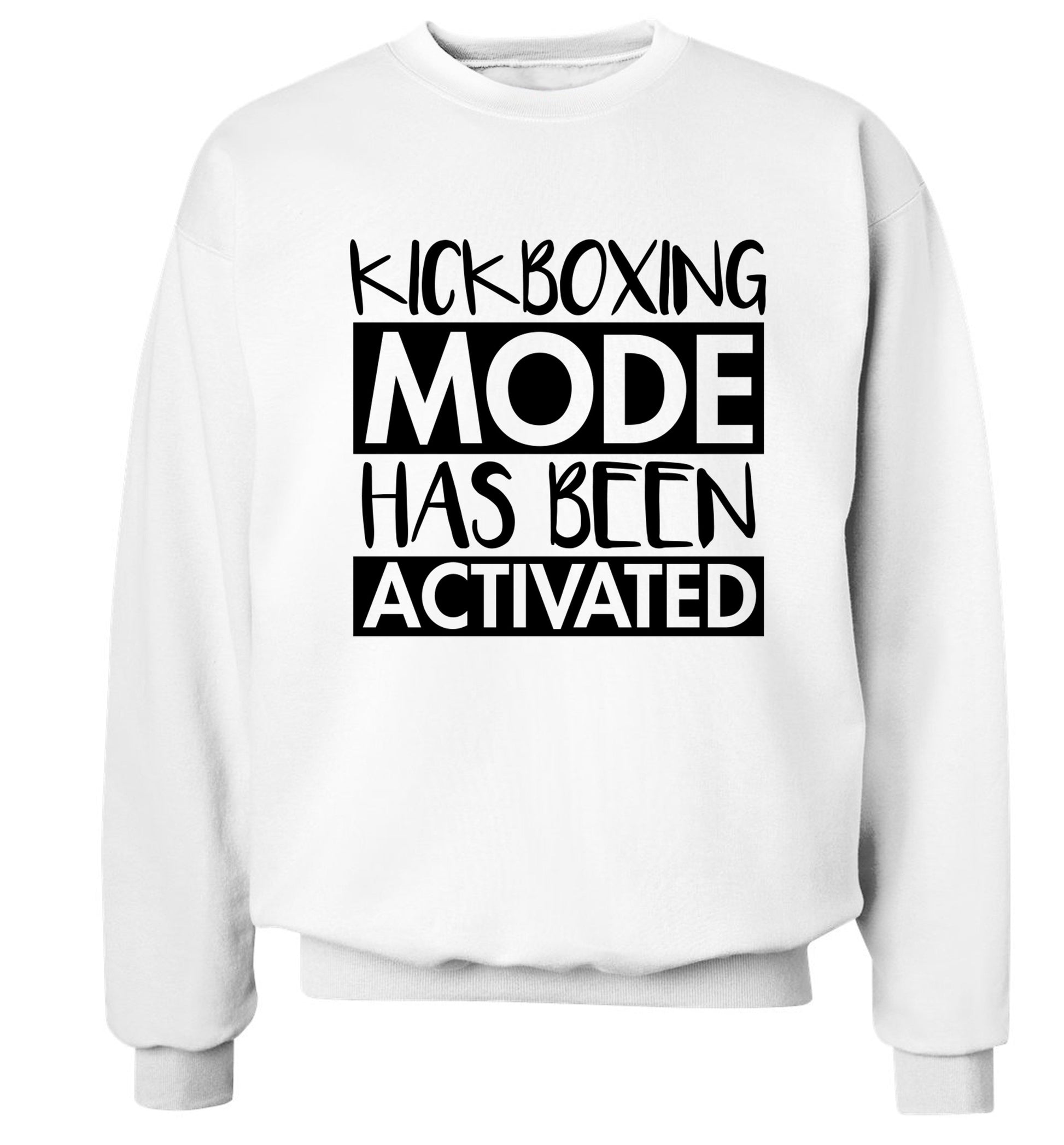 Kickboxing mode activated Adult's unisex white Sweater 2XL