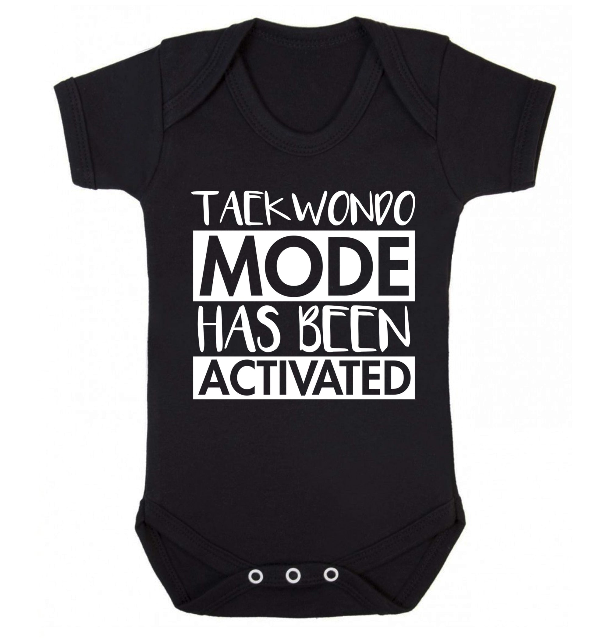 Taekwondo mode activated Baby Vest black 18-24 months
