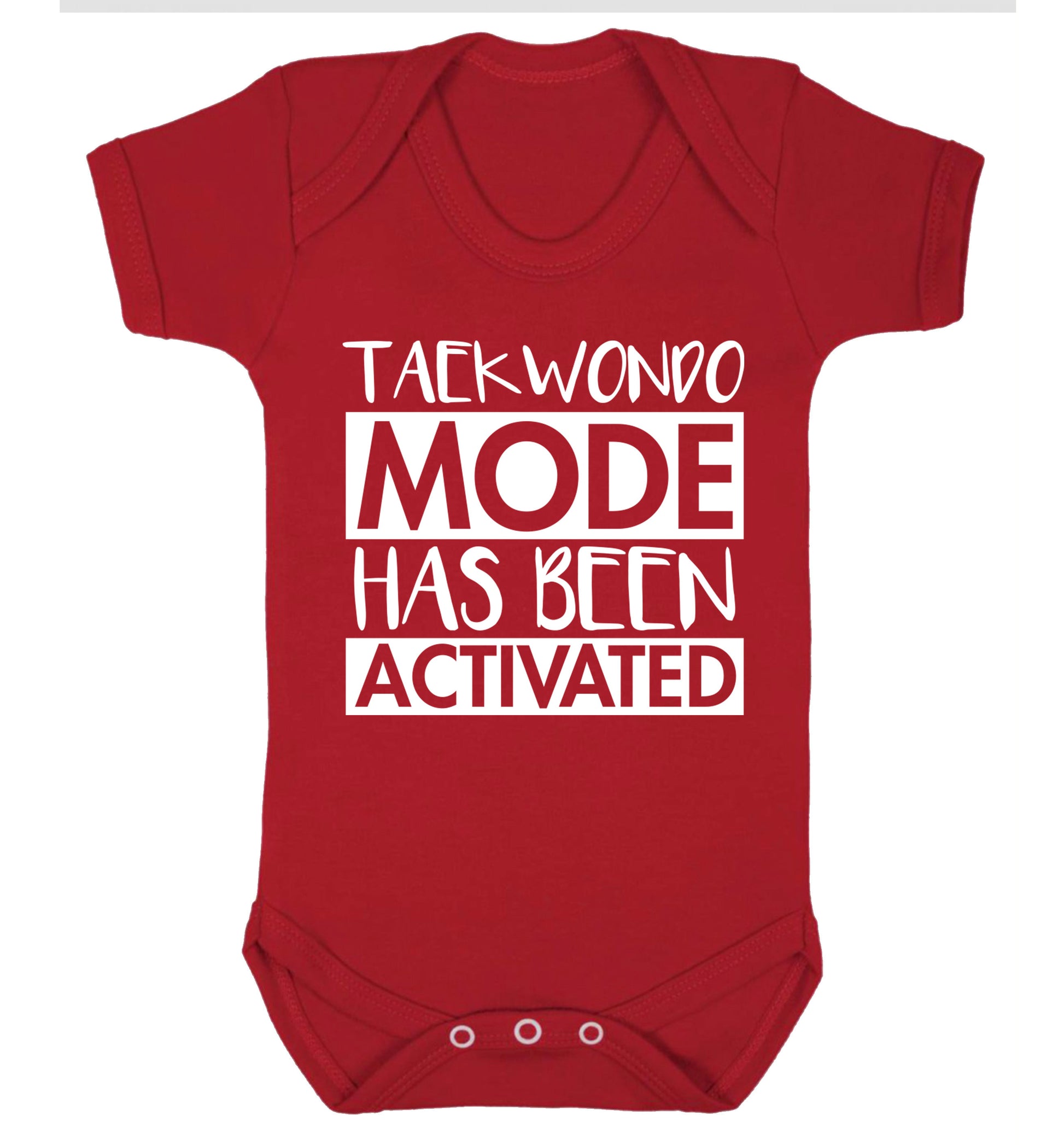 Taekwondo mode activated Baby Vest red 18-24 months